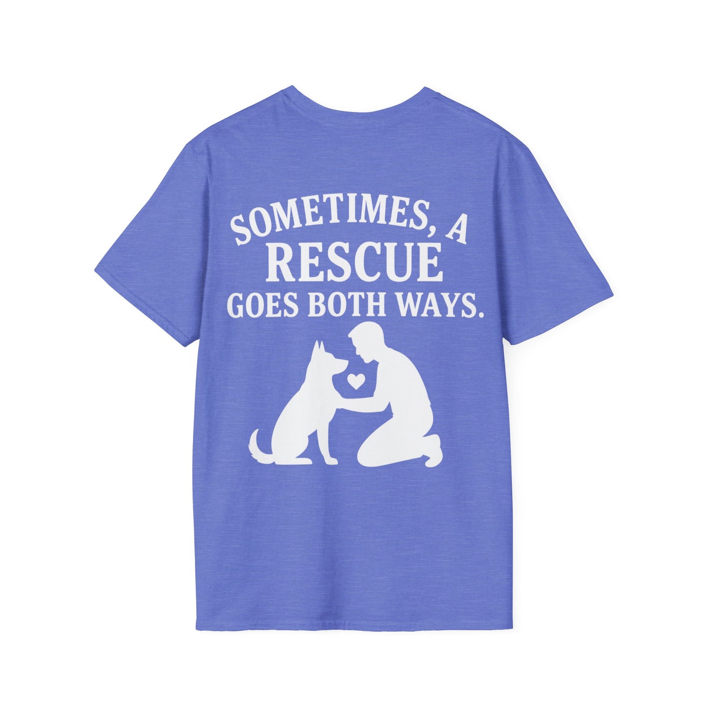Sometimes a Rescue Goes Both Ways Shirt – Dog Rescue T-Shirt for Women & Men – Animal Adoption Gift – Emotional Pet Lover Tee, Adult Unisex T-Shirt