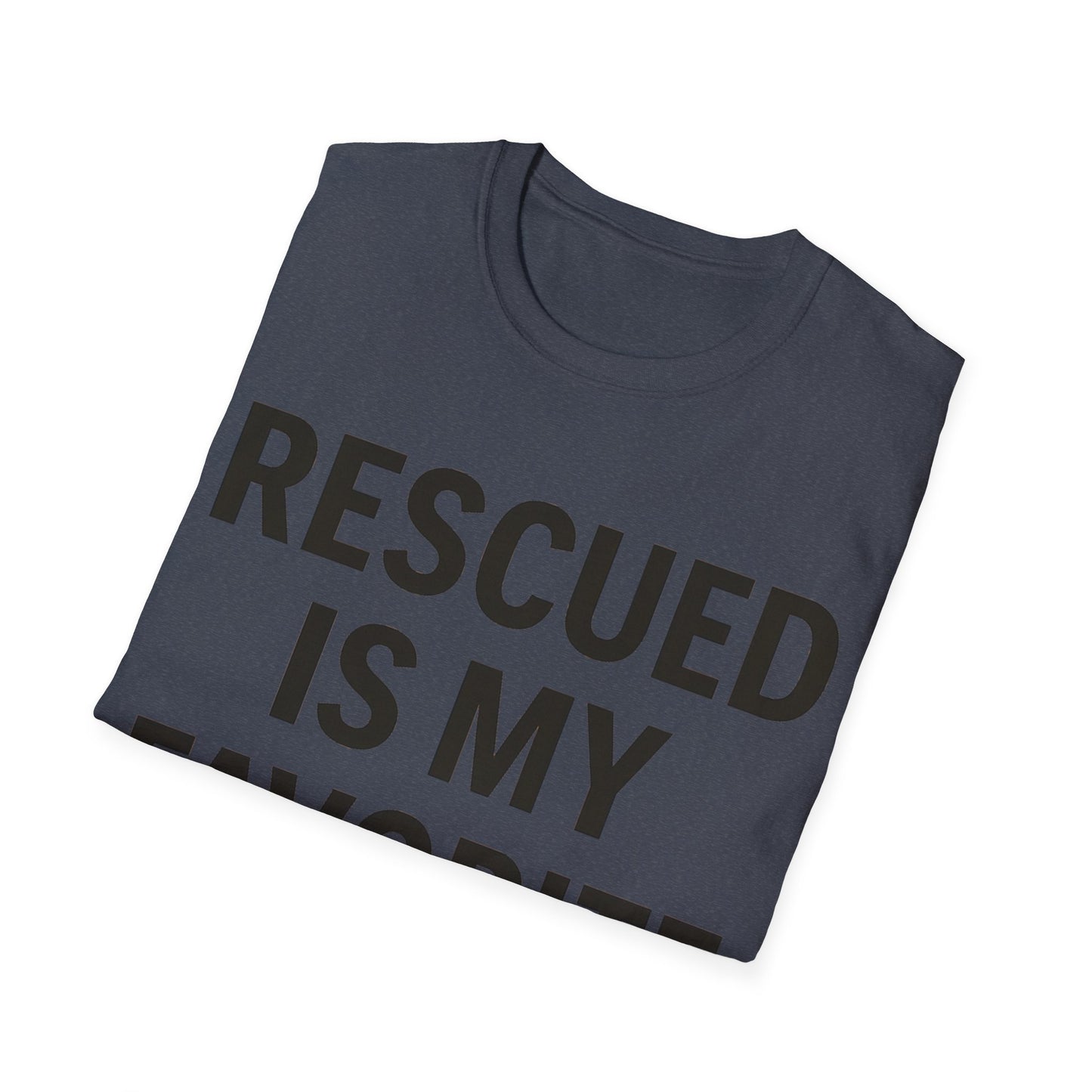 Rescued Is My Favorite Breed Shirt – Dog Rescue Tee, Adopt Don’t Shop Gift, Unisex T-Shirt for Pet Lovers, Adult Unisex T-Shirt