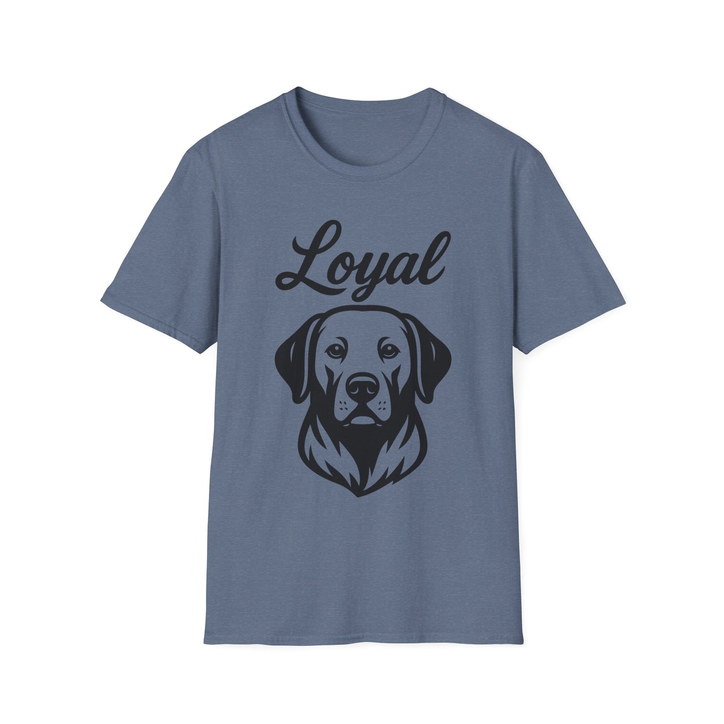 Loyal Labrador Retriever T-Shirt – Black Line Art Dog Design for Lab Lovers, Rescue Apparel for Yellow, Black & Chocolate Lab Owners, Adult Unisex T-Shirt