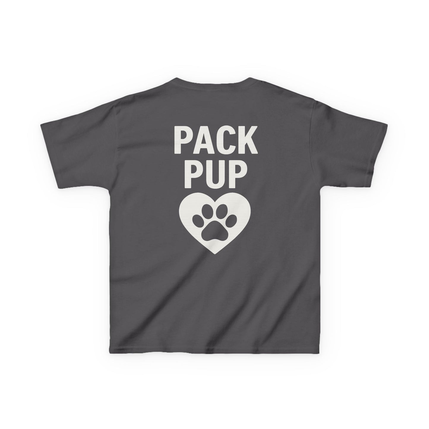 Pack Pup Youth Dog Shirt – Matching Family Rescue Tee – Front Pack Member Logo – Back Pack Pup Design – Gildan 5000B Heavy Cotton – Kid’s Two-Sided Rescue Shirt – Animal Shelter Support – Dog Lover Gift – Pack Collection, Adult Unisex T-Shirt