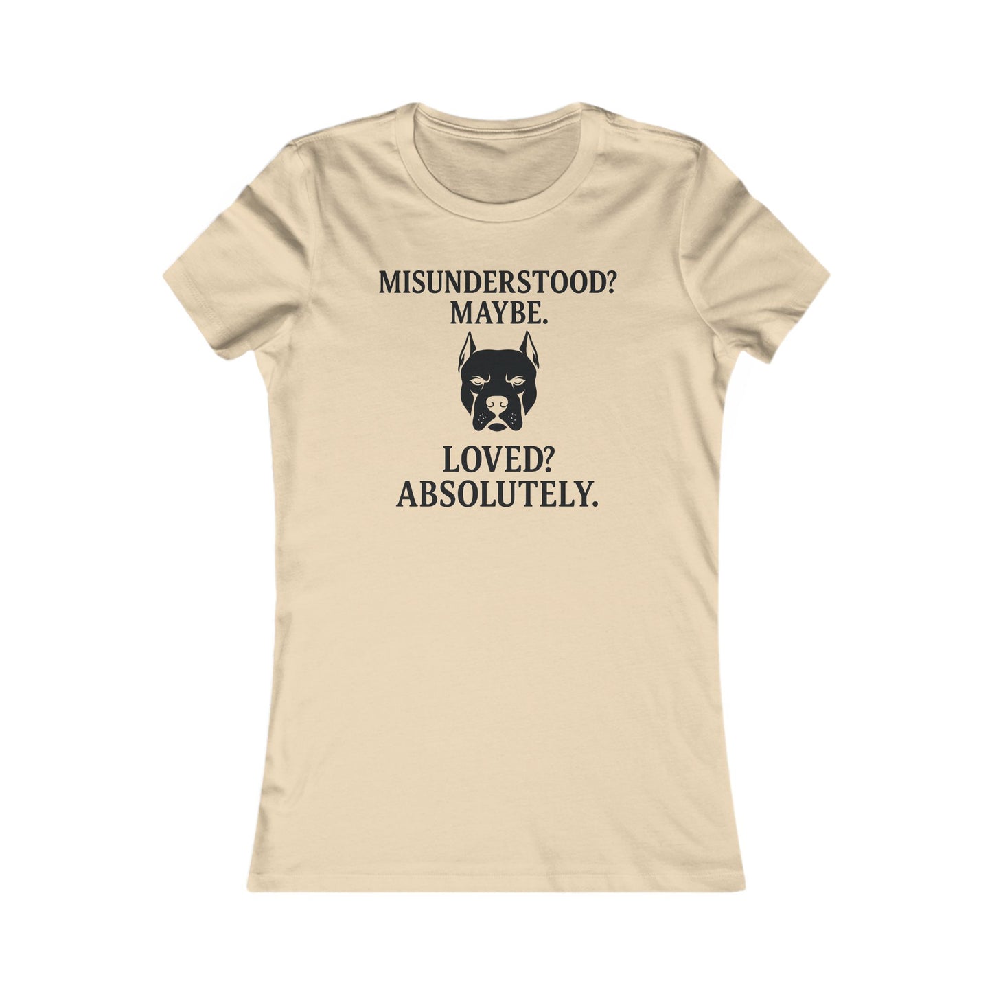 Misunderstood? Maybe. Loved? Absolutely. Woman's Adult Bella Canvas 6004 Pitbull Advocacy T-t-shirt.