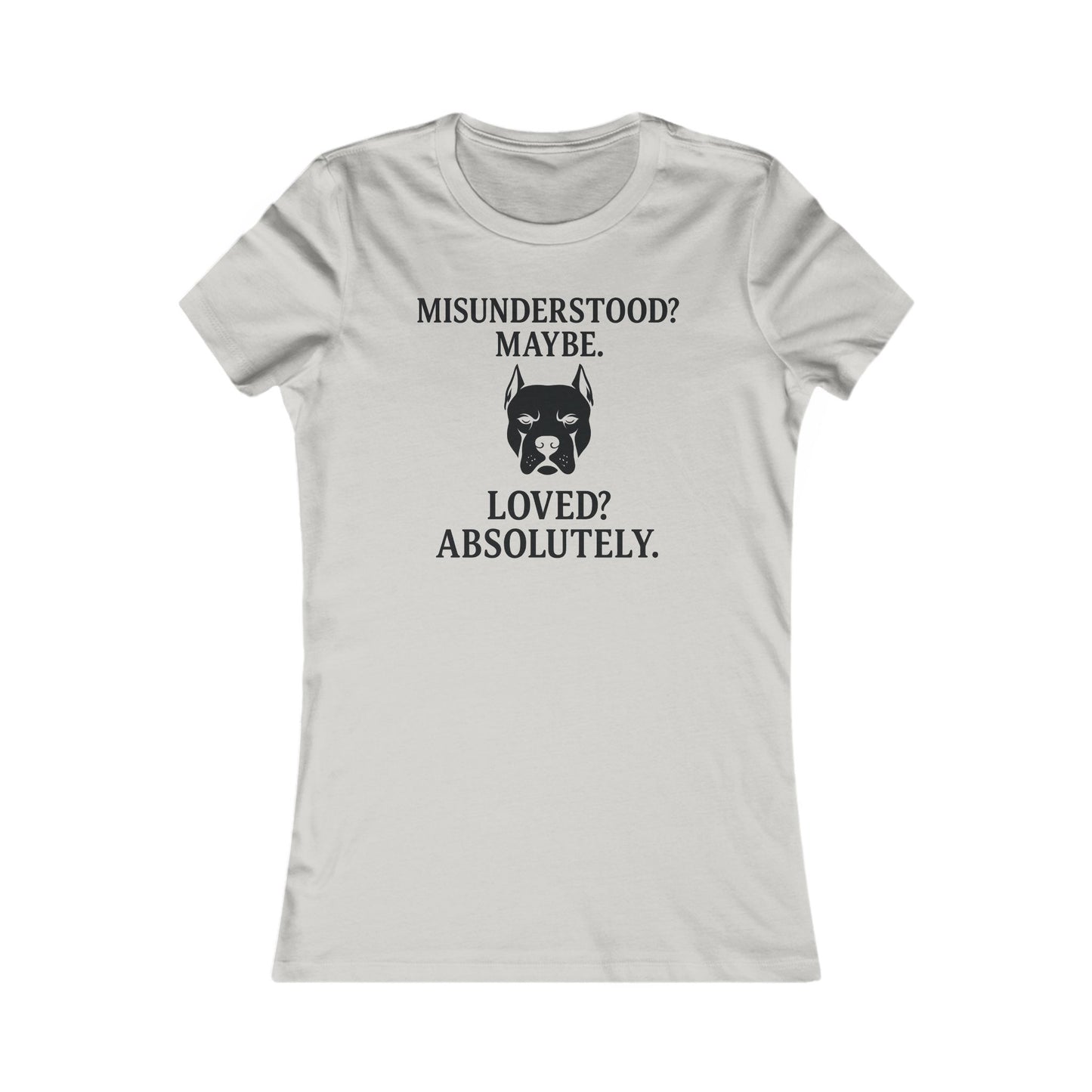 Misunderstood? Maybe. Loved? Absolutely. Woman's Adult Bella Canvas 6004 Pitbull Advocacy T-t-shirt.