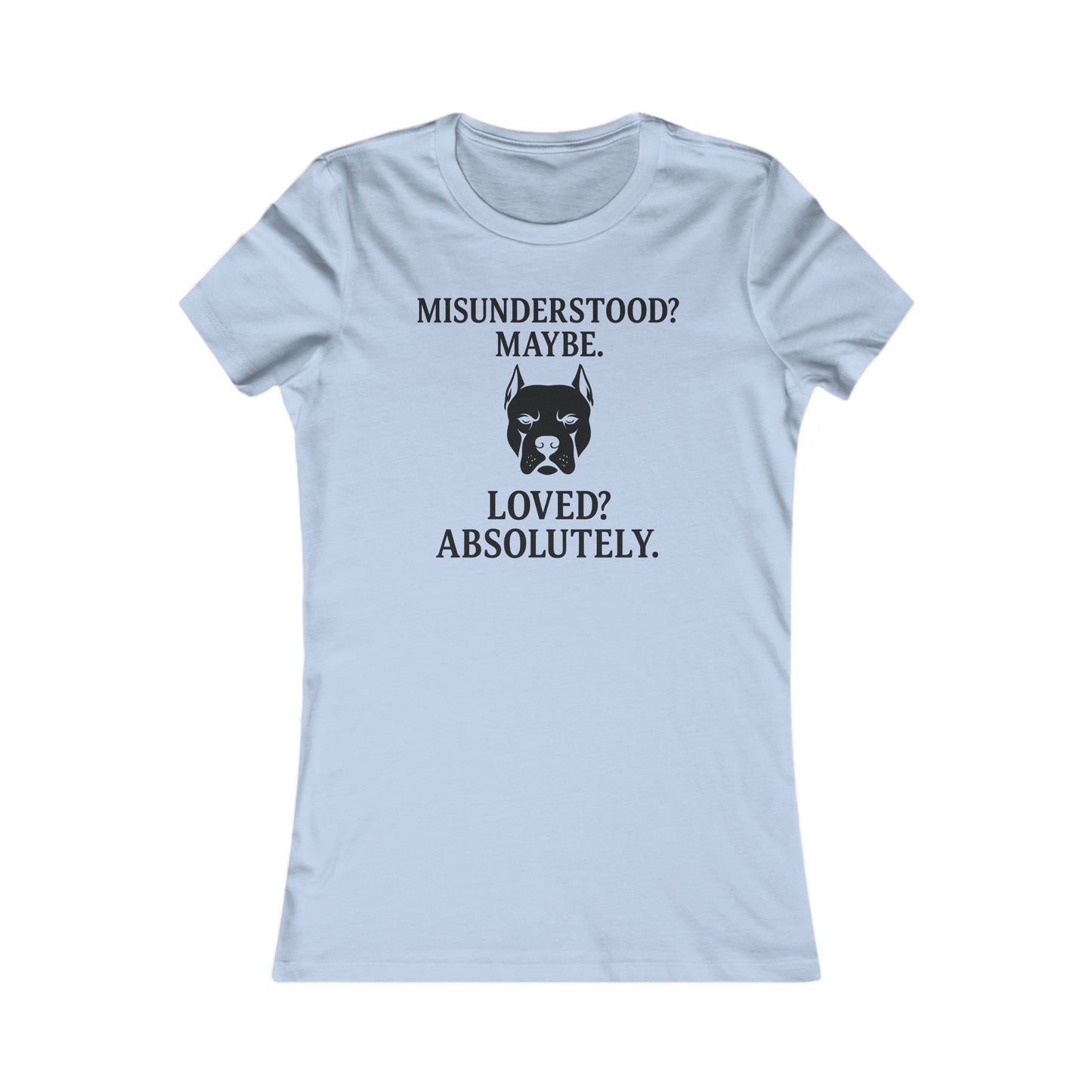 Misunderstood? Maybe. Loved? Absolutely. Woman's Adult Bella Canvas 6004 Pitbull Advocacy T-t-shirt.