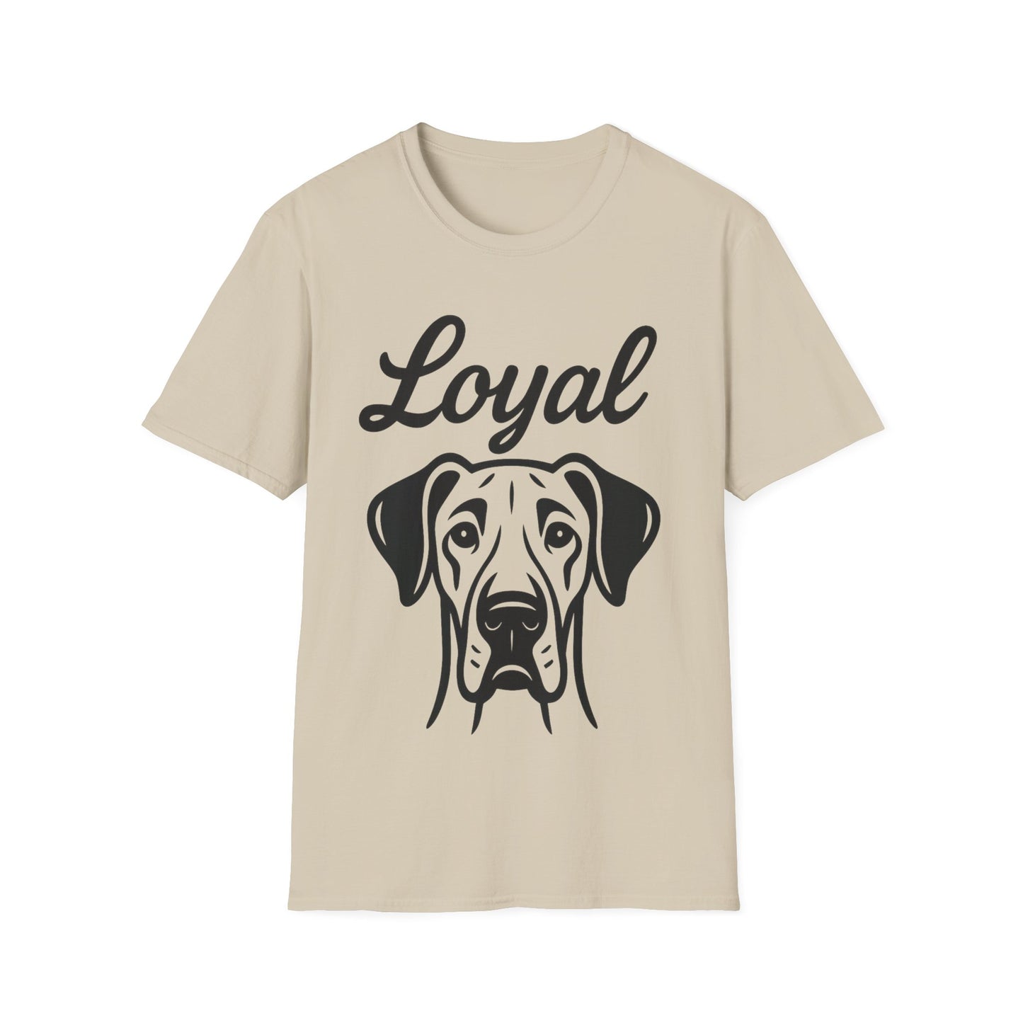 Loyal Great Dane Dog T-Shirt – Rescue-Inspired Graphic Tee for Big Dog Lovers | Adopted and Adored Apparel, Adult Unisex T-Shirt
