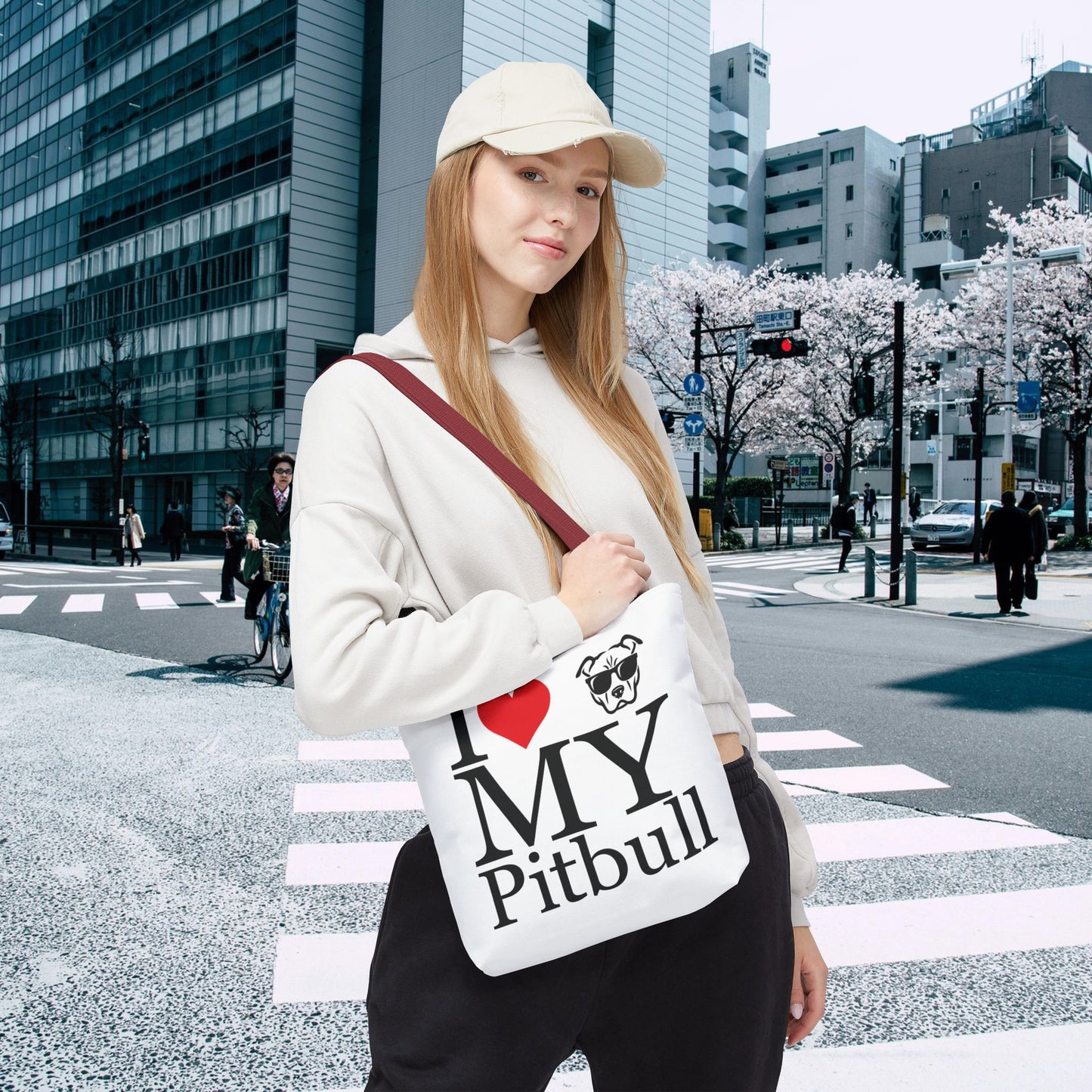 I Love My Pitbull Tote Bag | Pet Lover Gift, Dog Mom Tote, Stylish Canvas Bag, Animal Rescue Fundraiser, Show Your Love, Adult Unisex T-Shirt