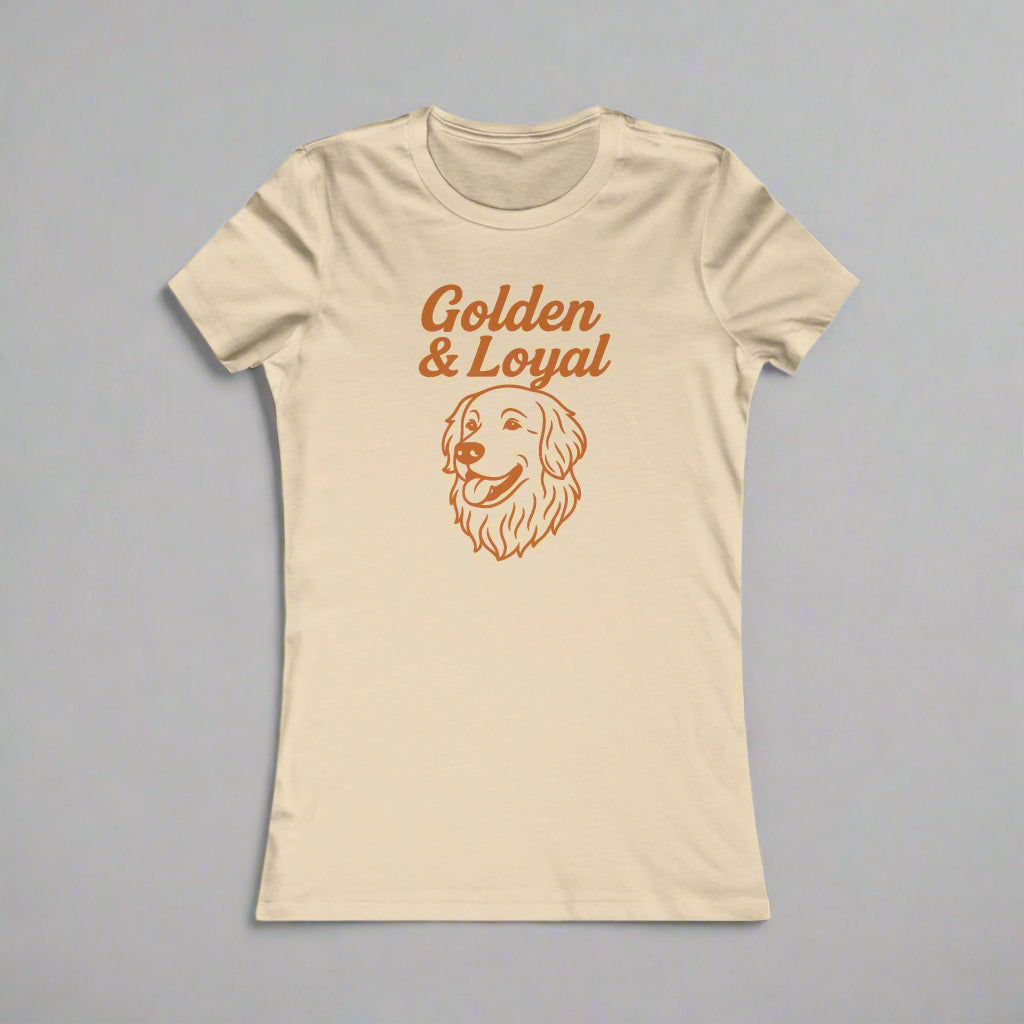 Golden & Loyal Dog Lover's Tee, Cute Pet Shirt, Gift for Dog Mom, Animal Lover Top, Comfy Women's T-Shirt, Adult Unisex T-Shirt