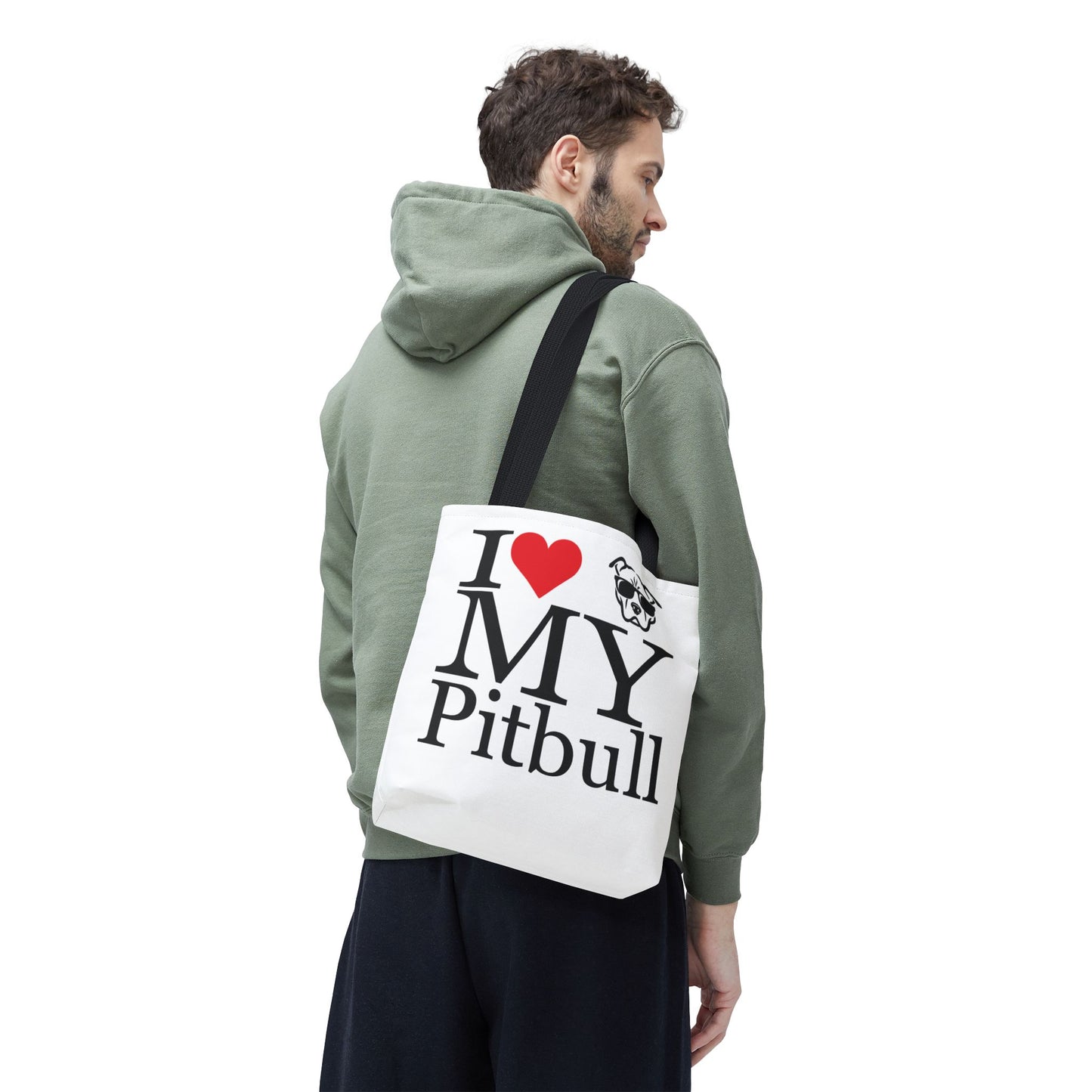 I Love My Pitbull Tote Bag | Pet Lover Gift, Dog Mom Tote, Stylish Canvas Bag, Animal Rescue Fundraiser, Show Your Love, Adult Unisex T-Shirt