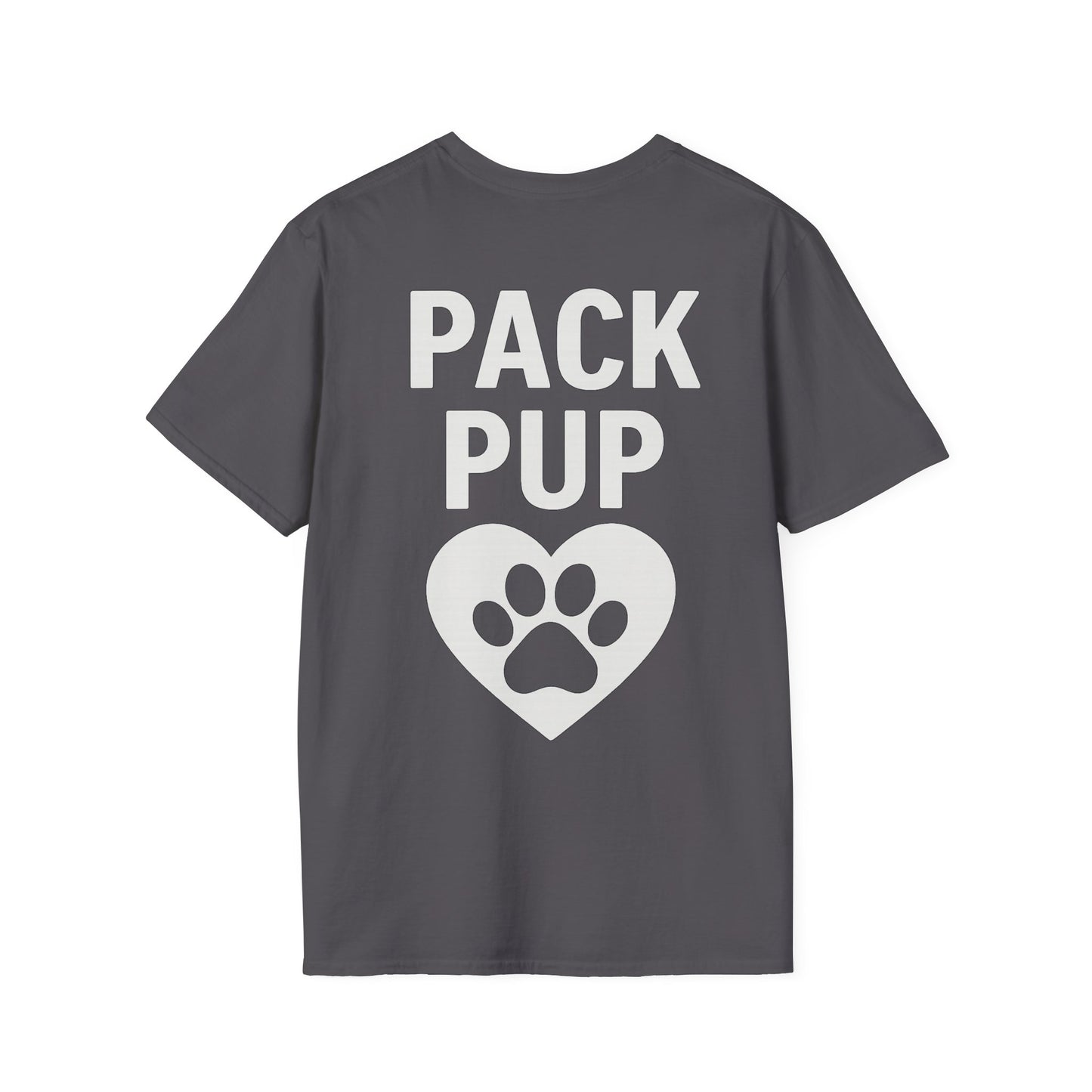 Pack Pup Rescue Shirt – Two Sided Dog Lover Tee – Front Pack Member Logo – Back Pack Pup Design – Gildan 64000 Unisex Fit – Matching Family Rescue Apparel – Older Kids or Teens – Animal Shelter Support – Full Pack Set, Adult Unisex T-Shirt