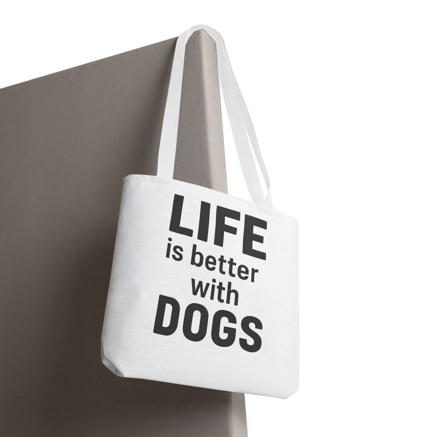 "Life is Better with Dogs" Dog Lovers Tote Bag - Stylish Canvas Bag, Pet Owner Gift, Dog Mom Tote, Eco-Friendly Reusable Bag