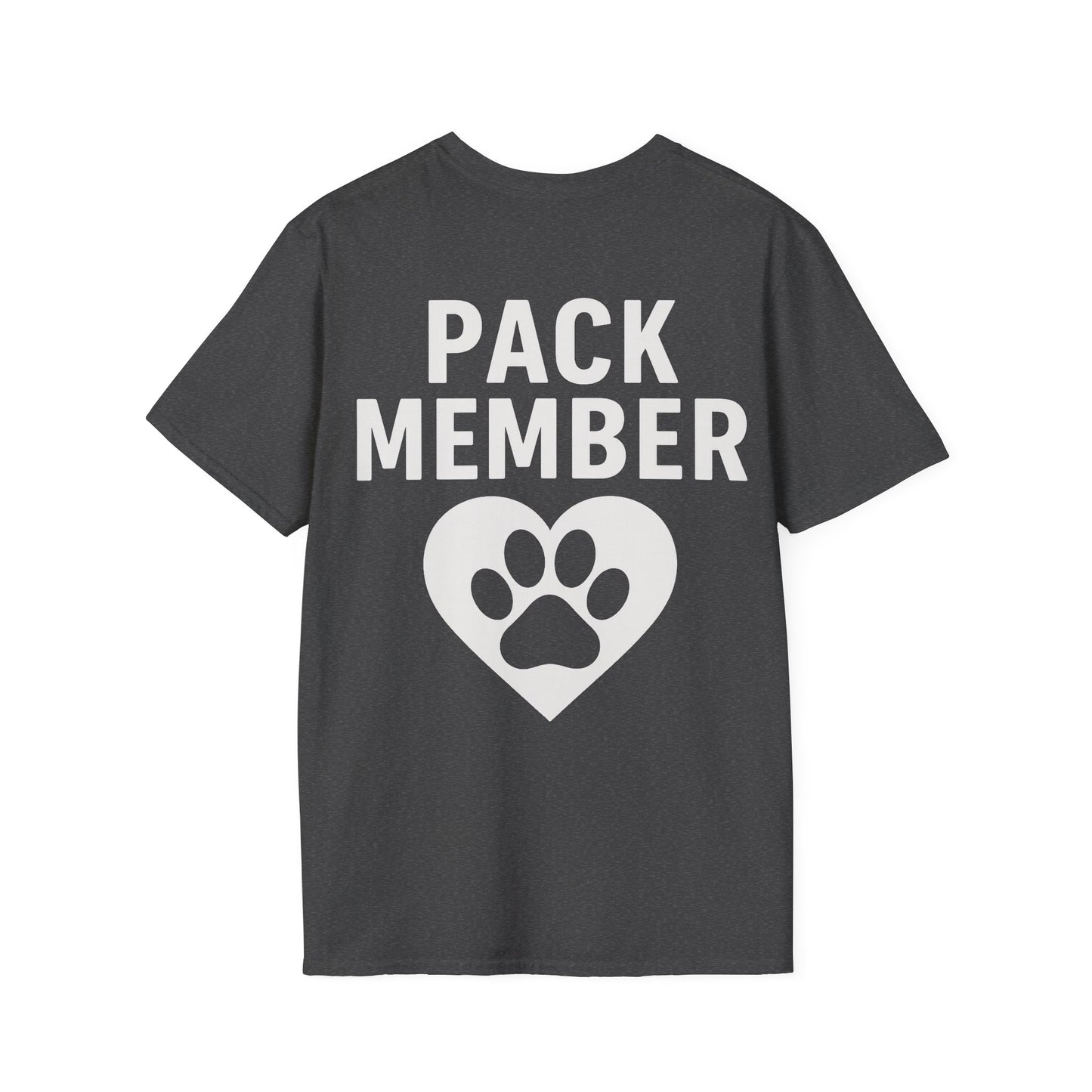 Pack Member Dog Shirt – Two Sided Rescue Tee – Front and Back Pack Member Logo – Black or White Print Options – Matching Family Rescue Apparel – Pitbull Dog Lover Gift – Animal Shelter Support – Adopt Don’t Shop Tee, Adult Unisex T-Shirt