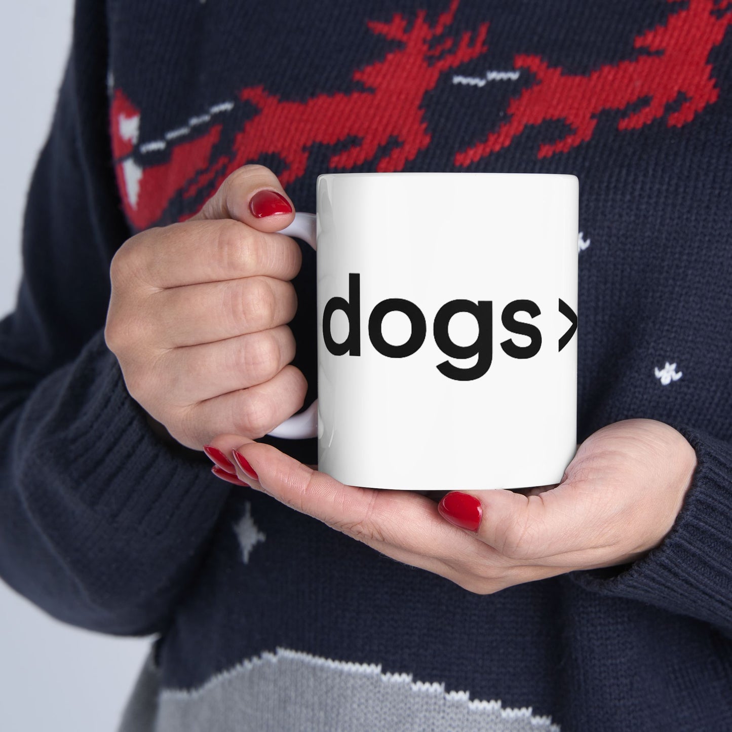 'Dogs > People' Ceramic Mug | Funny Pet Lover Gift, Coffee Cup, Dog Mom Mug, Animal Lover's Surprise, Birthday Gift