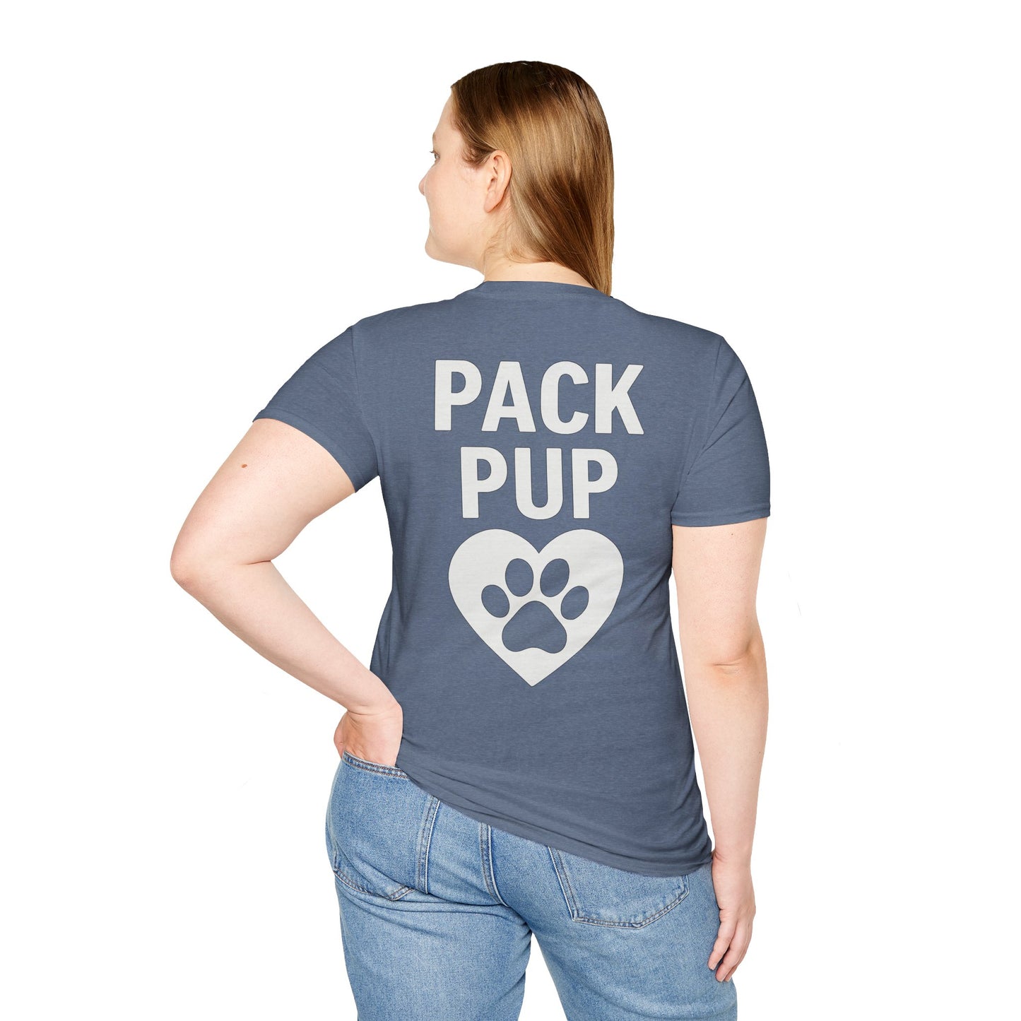Pack Pup Rescue Shirt – Two Sided Dog Lover Tee – Front Pack Member Logo – Back Pack Pup Design – Gildan 64000 Unisex Fit – Matching Family Rescue Apparel – Older Kids or Teens – Animal Shelter Support – Full Pack Set, Adult Unisex T-Shirt
