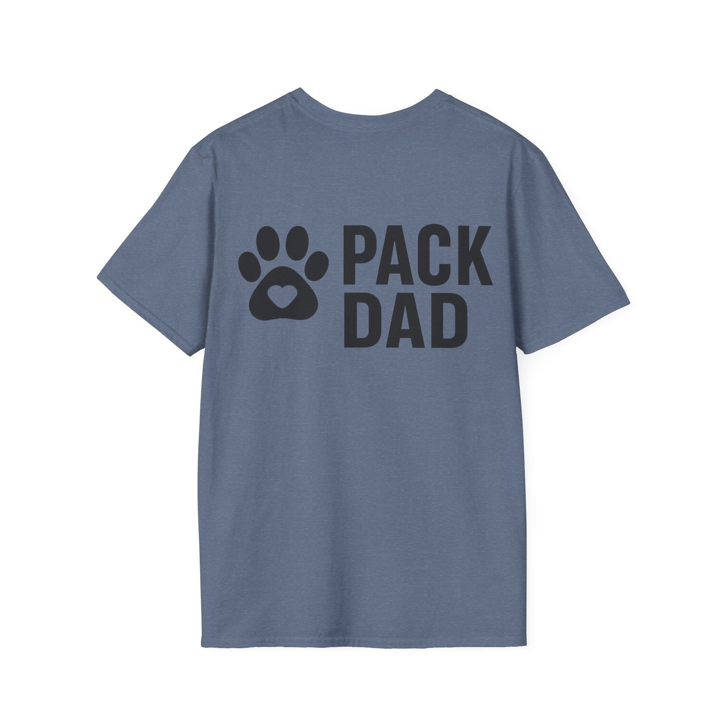 Pack Dad T-Shirt with Paw Print – Matching Dog Family Tee – Father’s Day Dog Dad Gift – Adopted and Adored Apparel, Adult Unisex T-Shirt