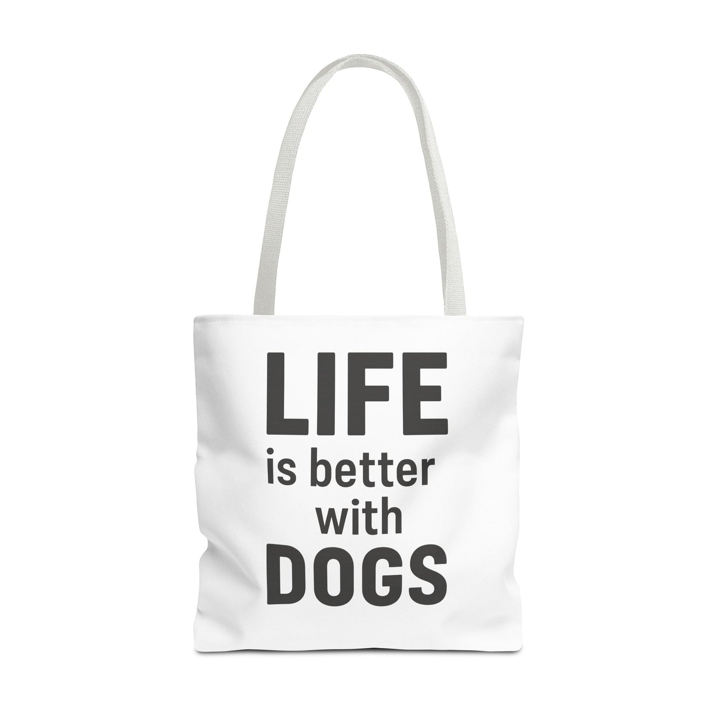 "Life is Better with Dogs" Dog Lovers Tote Bag - Stylish Canvas Bag, Pet Owner Gift, Dog Mom Tote, Eco-Friendly Reusable Bag