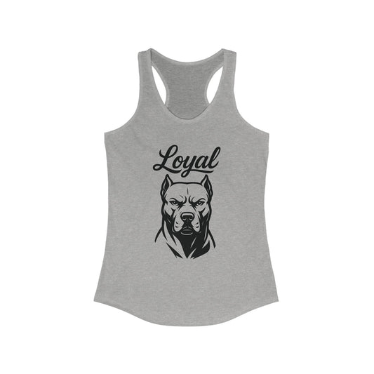 Loyal Bully XL Blockhead Racerback Tank Top, Dog Lover Gift, Pet Lover Apparel, Summer Workout Shirt, Dog Mom Clothes, Fitness Tank, Adult Unisex T-Shirt