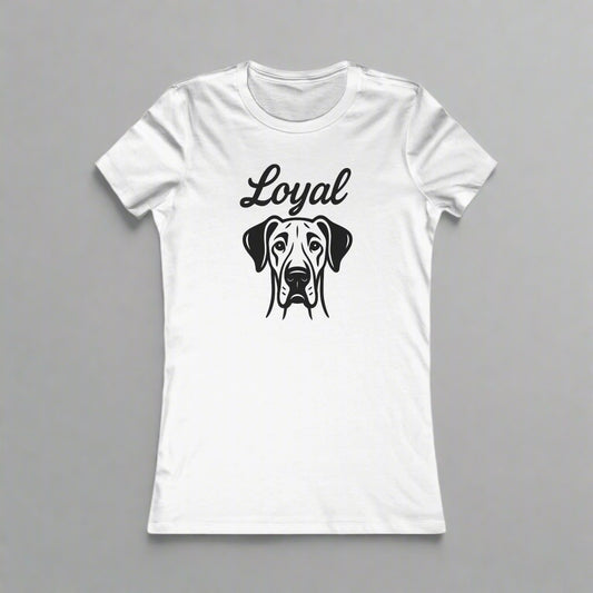 Loyal Great Dane Dog Lover Tee, Gift for Dog Moms, Animal Lover Shirt, Pet Owner Apparel, Funny Dog T-Shirt, Adult Unisex T-Shirt