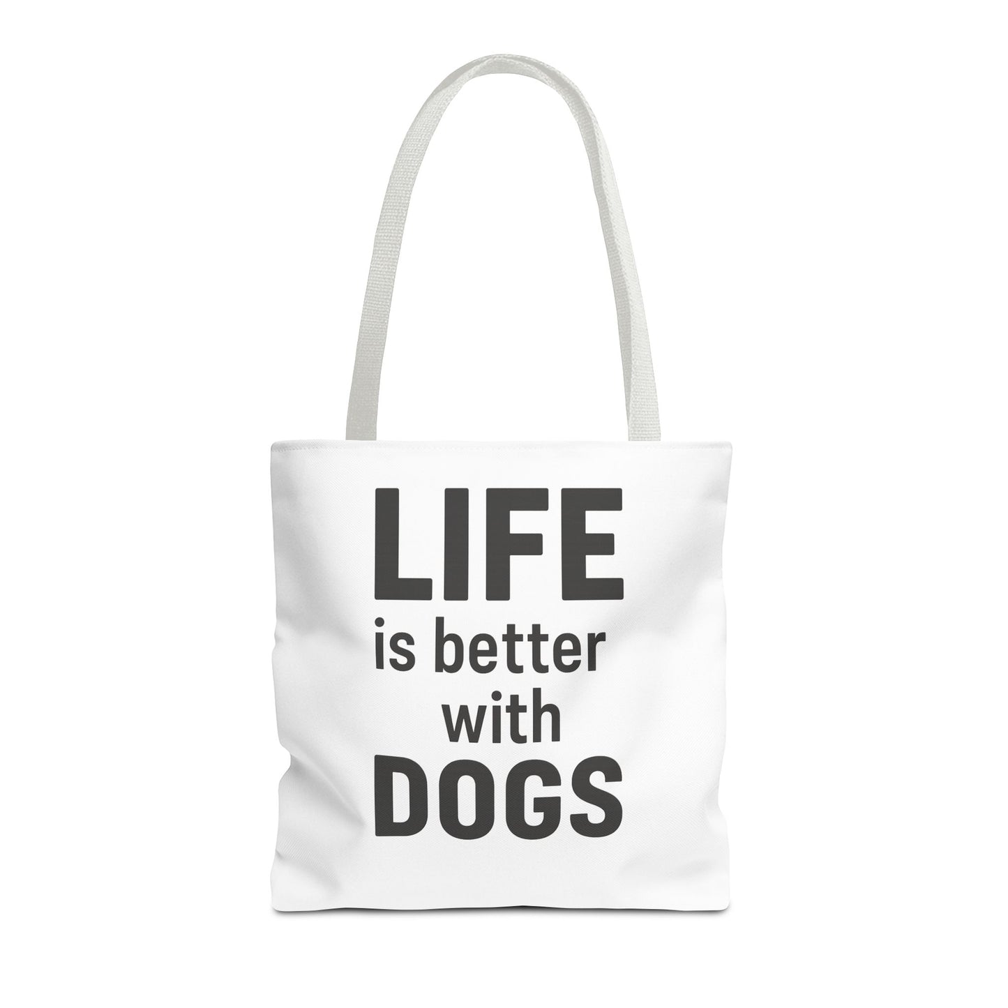 "Life is Better with Dogs" Dog Lovers Tote Bag - Stylish Canvas Bag, Pet Owner Gift, Dog Mom Tote, Eco-Friendly Reusable Bag