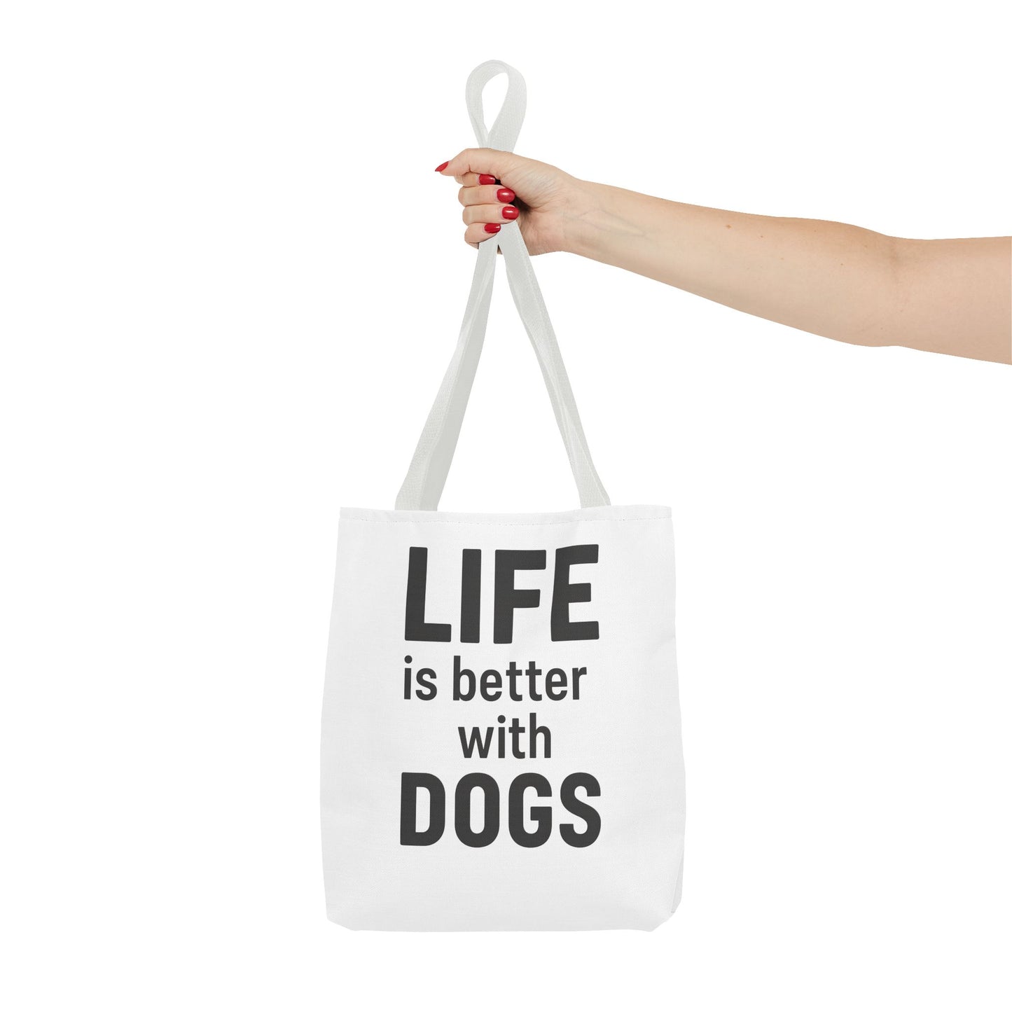 "Life is Better with Dogs" Dog Lovers Tote Bag - Stylish Canvas Bag, Pet Owner Gift, Dog Mom Tote, Eco-Friendly Reusable Bag