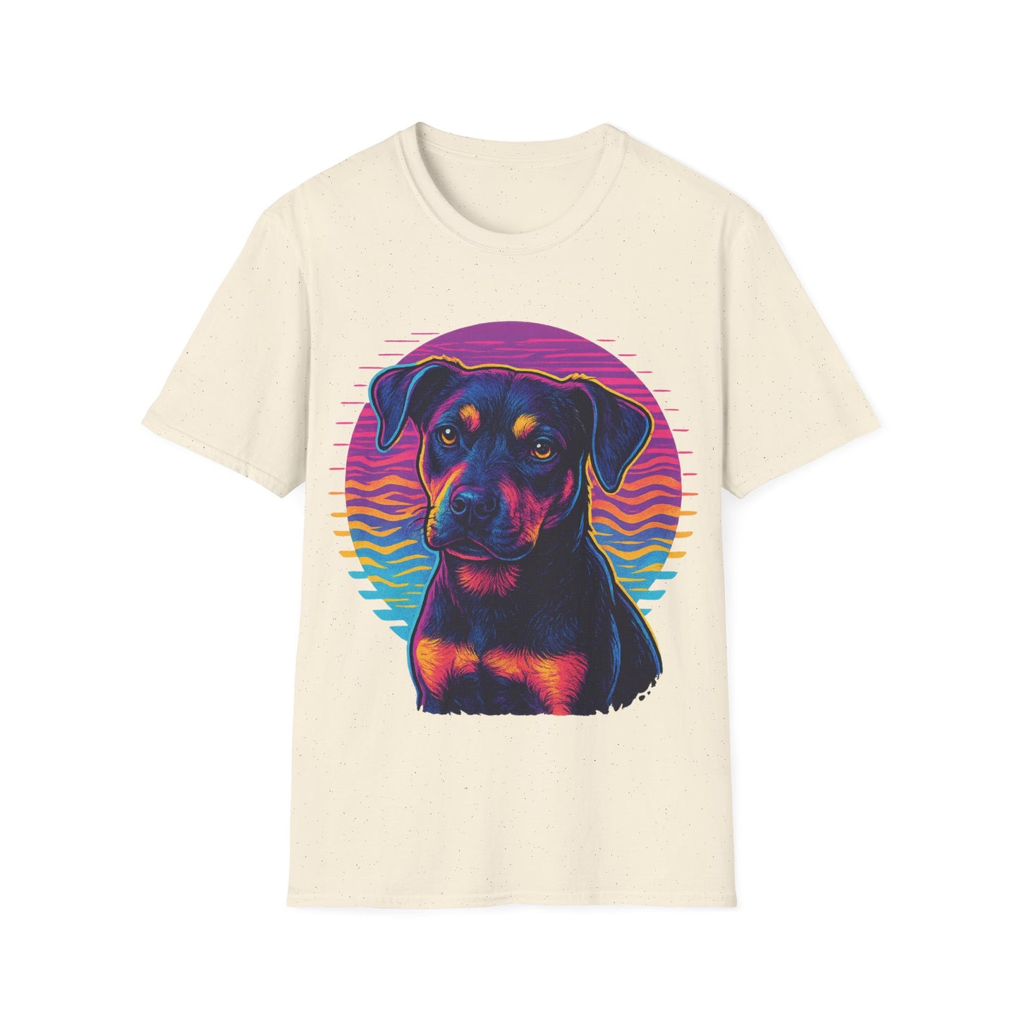 Bold Rescue Dog Shirt | Vibrant Neon Pitbull Art Tee for Teens & Dog Lovers | Youth Streetwear Graphic Tee, Adult Unisex T-Shirt