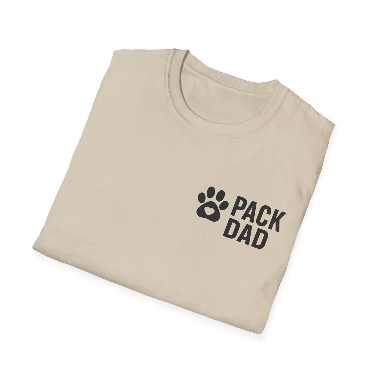 Pack Dad T-Shirt with Paw Print – Matching Dog Family Tee – Father’s Day Dog Dad Gift – Adopted and Adored Apparel, Adult Unisex T-Shirt