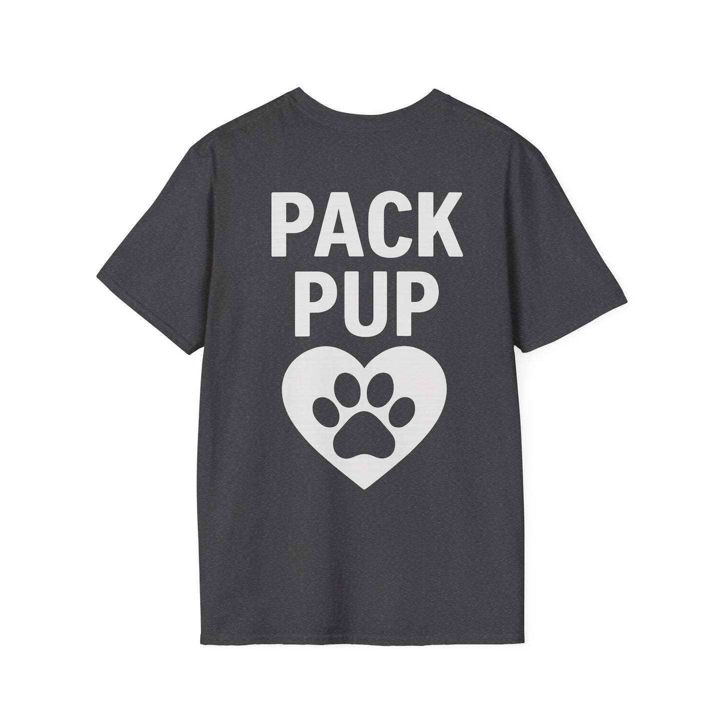 Pack Pup Rescue Shirt – Two Sided Dog Lover Tee – Front Pack Member Logo – Back Pack Pup Design – Gildan 64000 Unisex Fit – Matching Family Rescue Apparel – Older Kids or Teens – Animal Shelter Support – Full Pack Set, Adult Unisex T-Shirt