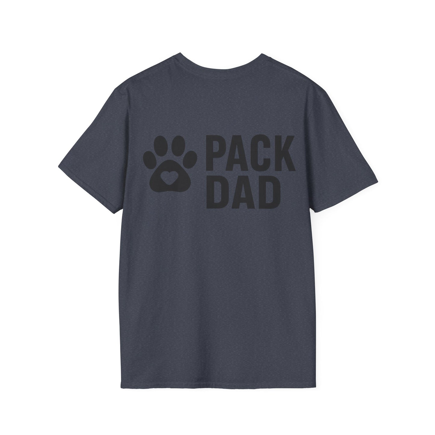 Pack Dad T-Shirt with Paw Print – Matching Dog Family Tee – Father’s Day Dog Dad Gift – Adopted and Adored Apparel, Adult Unisex T-Shirt