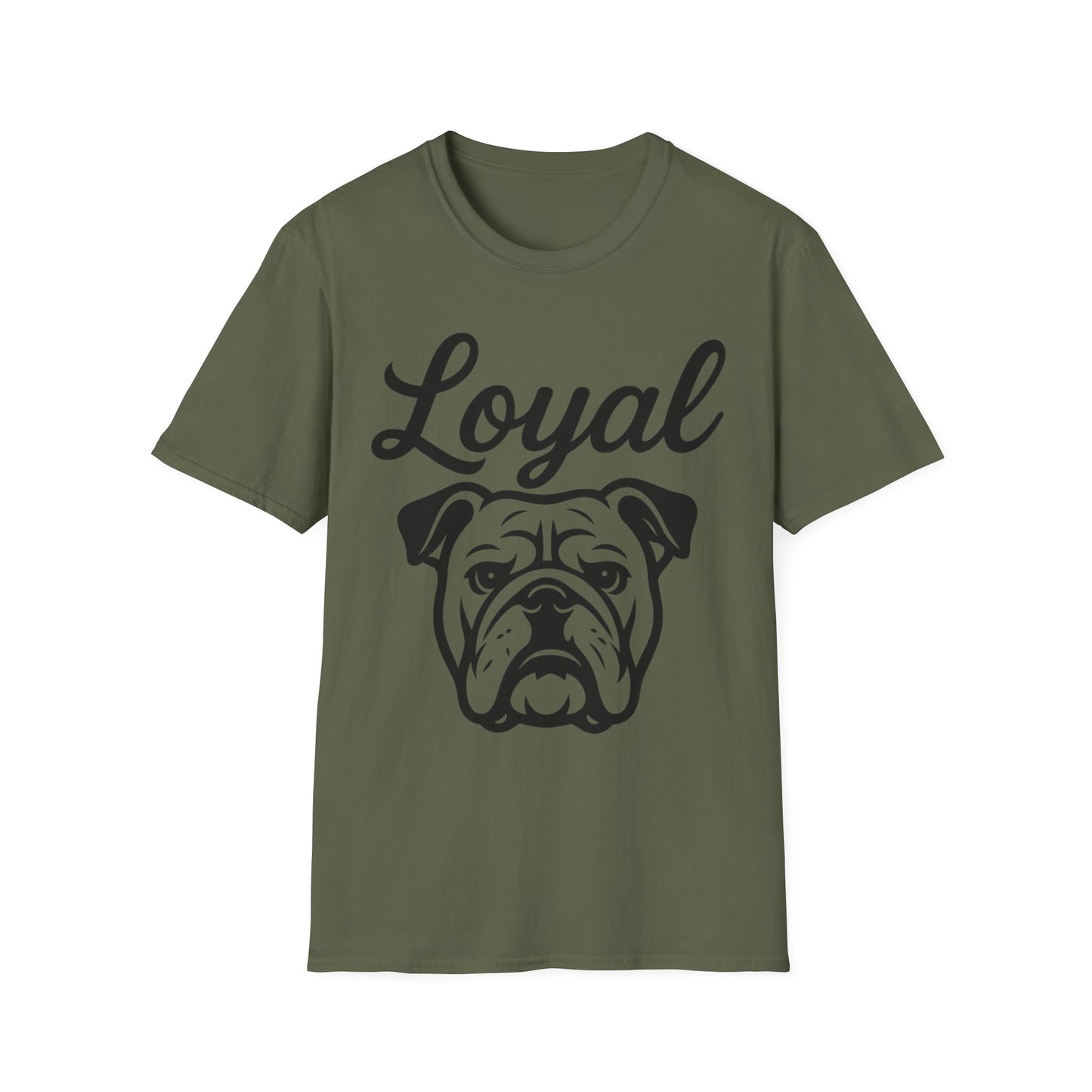 Loyal English Bulldog T-Shirt – Bold Dog Head Graphic for Bulldog Lovers & Rescue Advocates, Adult Unisex T-Shirt