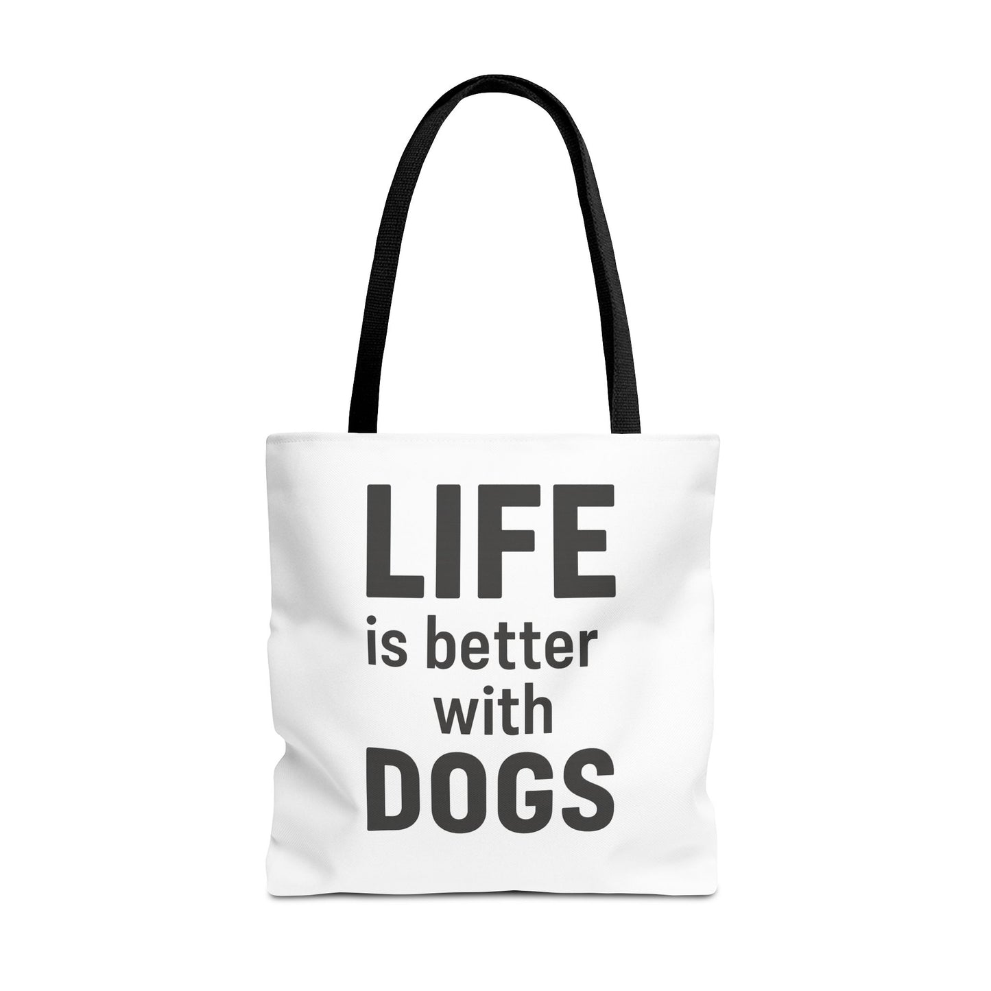 "Life is Better with Dogs" Dog Lovers Tote Bag - Stylish Canvas Bag, Pet Owner Gift, Dog Mom Tote, Eco-Friendly Reusable Bag
