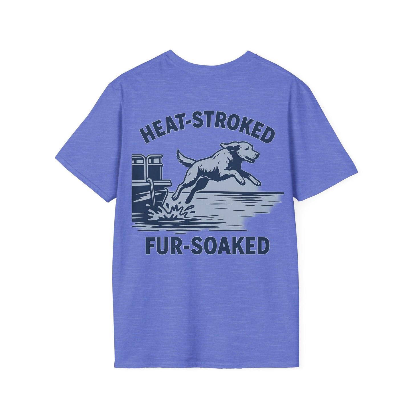 Heat-Stroked Fur-Soaked Dog T-Shirt – Funny Summer Rescue Shirt for Dog Lovers, Arizona Pet Owners, Salt River Float Trips, and Lake Life Vibes, Adult Unisex T-Shirt