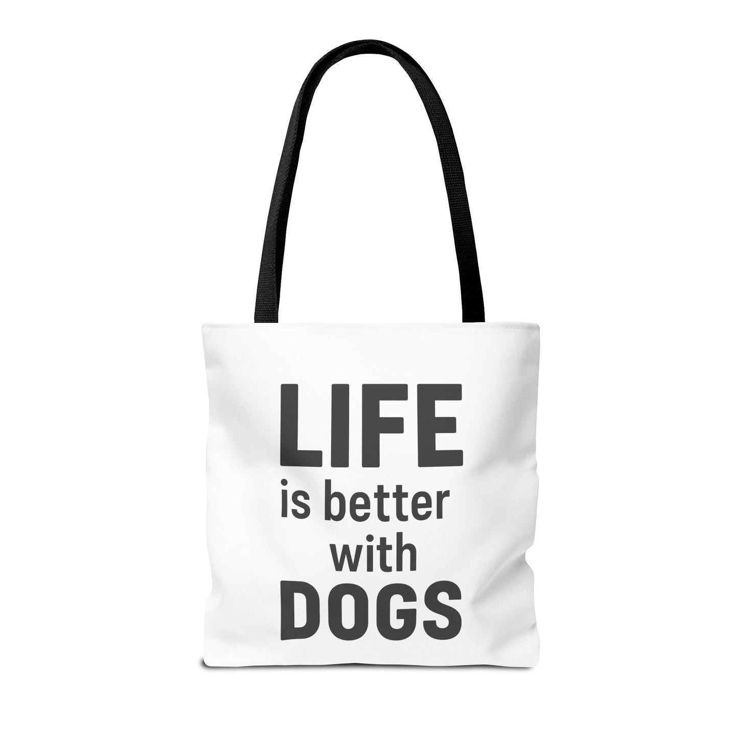 "Life is Better with Dogs" Dog Lovers Tote Bag - Stylish Canvas Bag, Pet Owner Gift, Dog Mom Tote, Eco-Friendly Reusable Bag