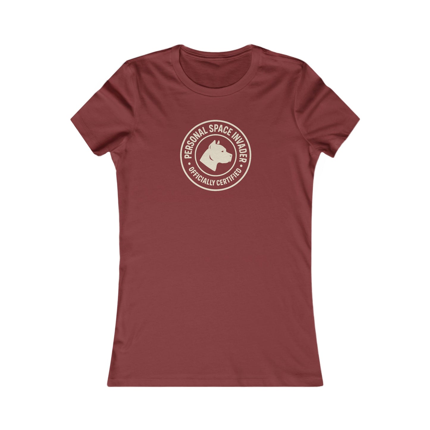 Funny Pit Bull T-Shirt for Women | Personal Space Invader Graphic Tee | Adult Dog Mom Gift