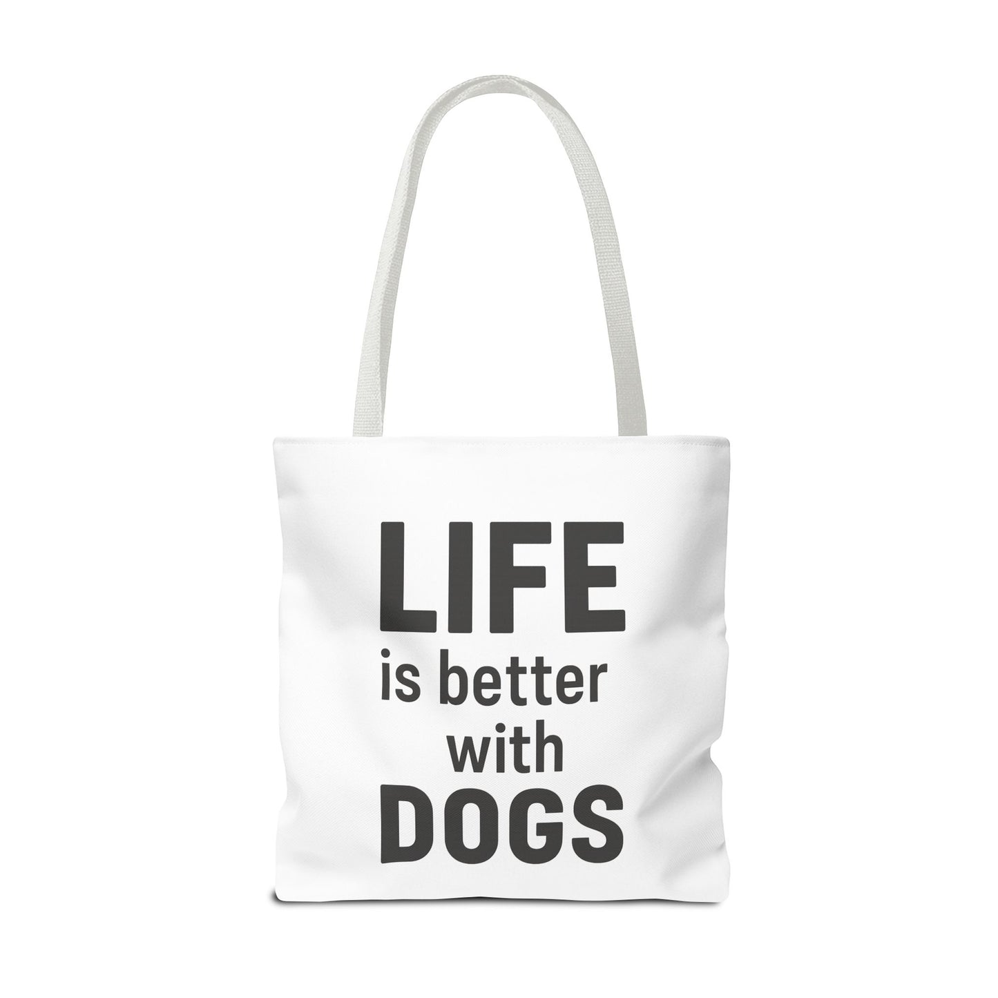 "Life is Better with Dogs" Dog Lovers Tote Bag - Stylish Canvas Bag, Pet Owner Gift, Dog Mom Tote, Eco-Friendly Reusable Bag