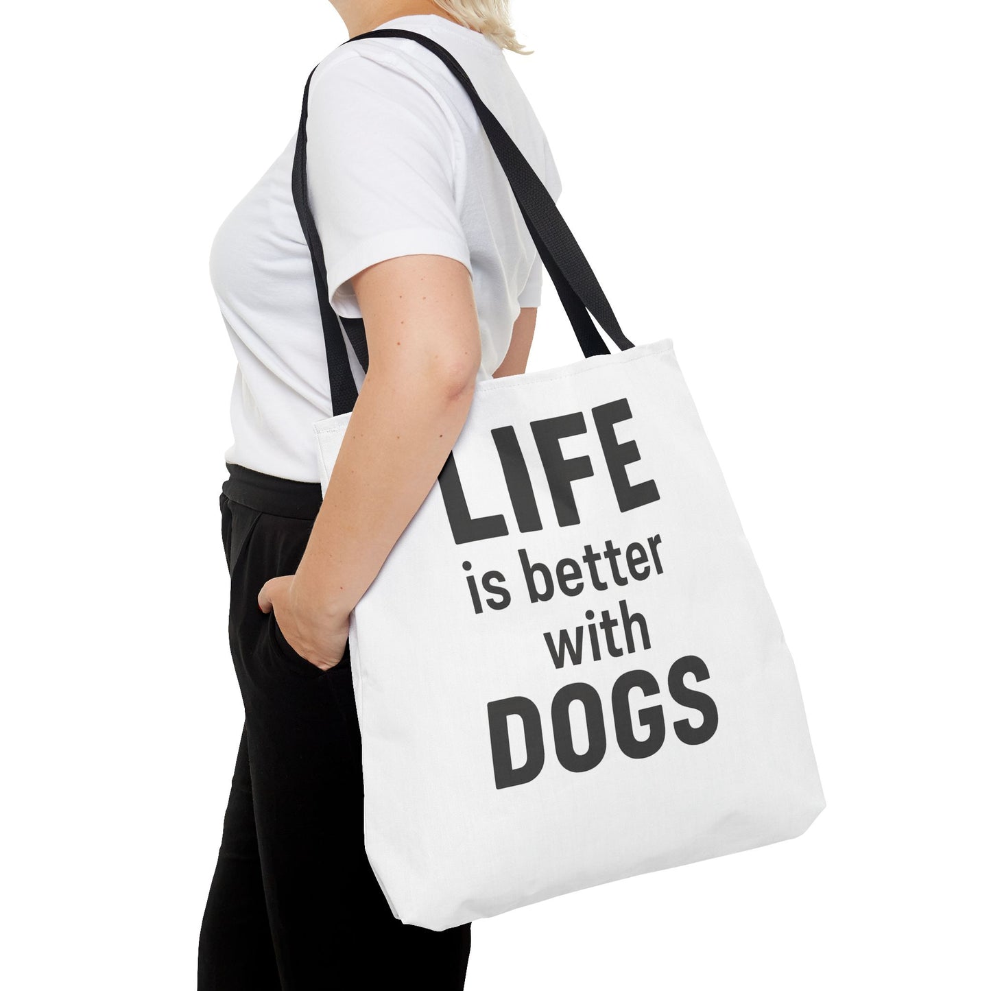 "Life is Better with Dogs" Dog Lovers Tote Bag - Stylish Canvas Bag, Pet Owner Gift, Dog Mom Tote, Eco-Friendly Reusable Bag