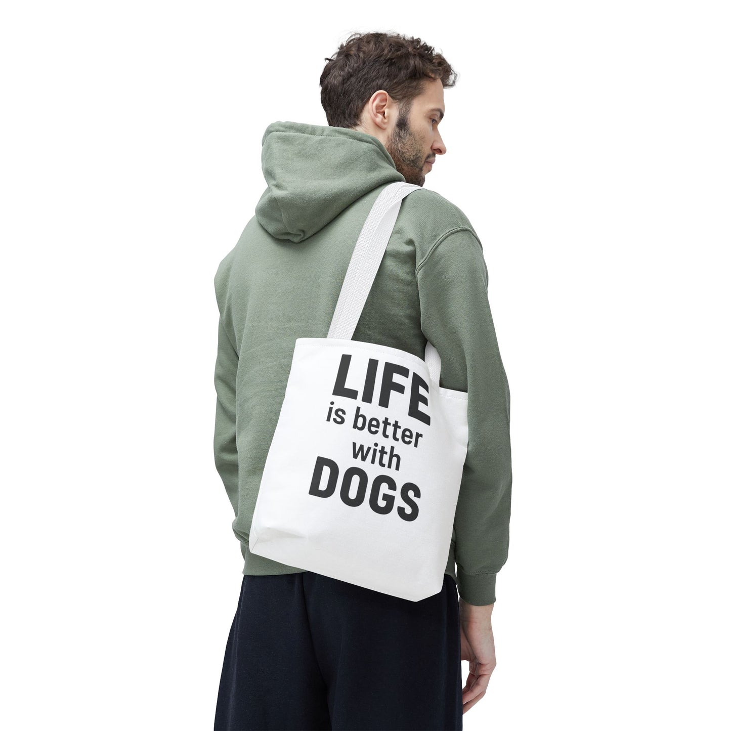 "Life is Better with Dogs" Dog Lovers Tote Bag - Stylish Canvas Bag, Pet Owner Gift, Dog Mom Tote, Eco-Friendly Reusable Bag