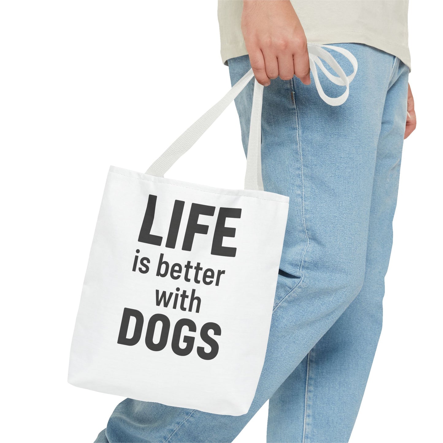 "Life is Better with Dogs" Dog Lovers Tote Bag - Stylish Canvas Bag, Pet Owner Gift, Dog Mom Tote, Eco-Friendly Reusable Bag