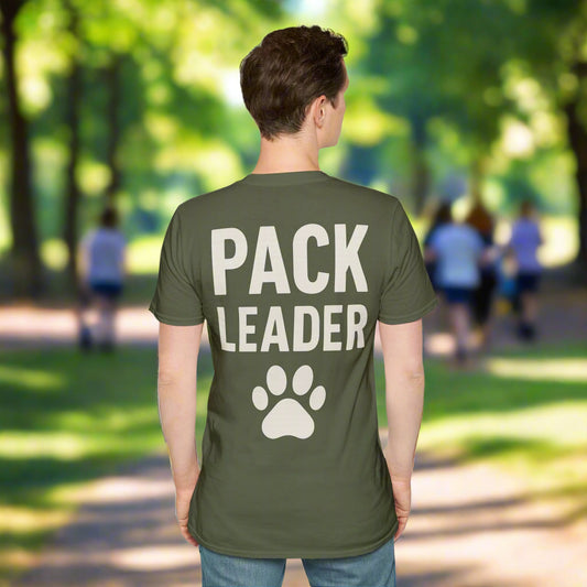 Pack Leader Dog T-Shirt – Two Sided Rescue Tee – Front Pack Member Logo – Back Pack Leader Design – Matching Family Rescue Apparel – Pitbull Dog Lover Gift – Join the Pack Shirt – Parent Pack Alpha Tee, Adult Unisex T-Shirt
