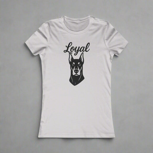 Loyal Doberman Pinscher Dog Lover's Tee, Gift for Dog Owners, Cute Pet Shirt, Animal Lover Apparel, Casual Everyday Wear, Adult Unisex T-Shirt