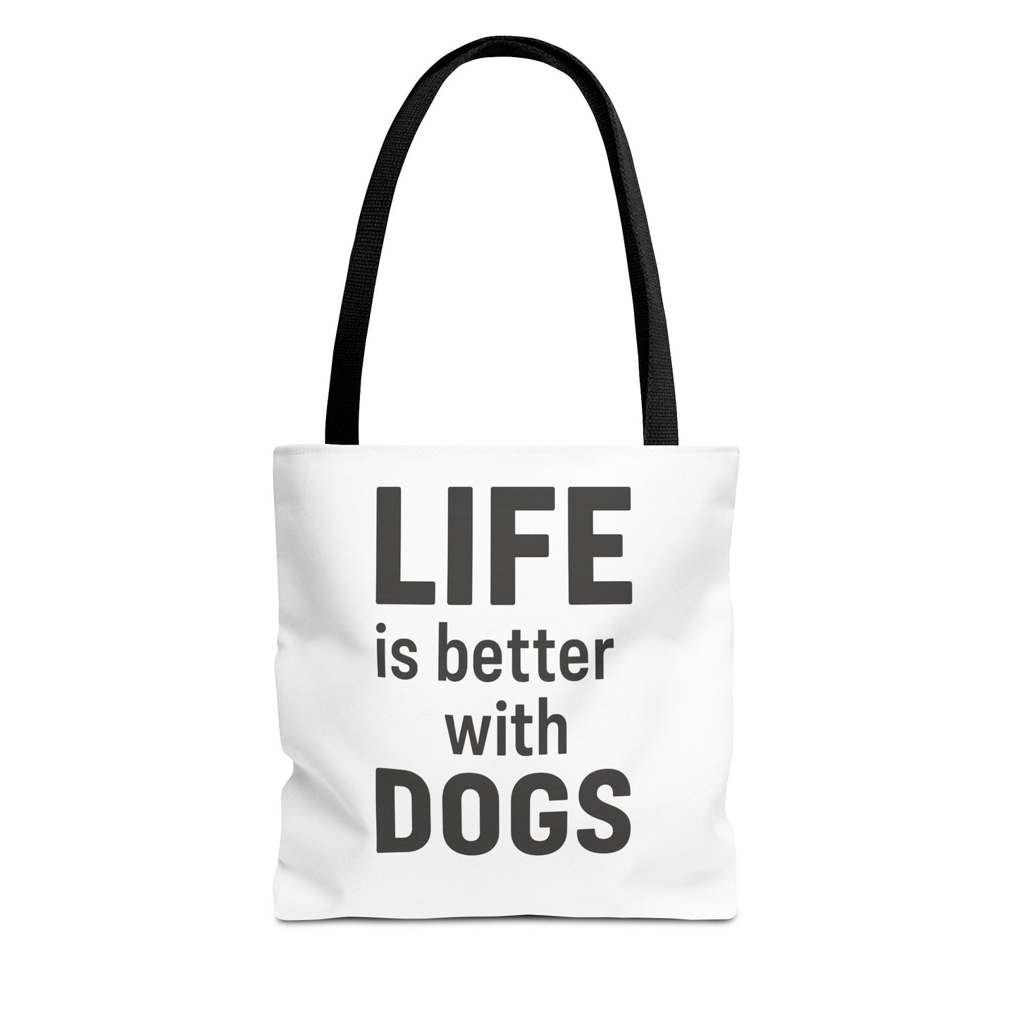 "Life is Better with Dogs" Dog Lovers Tote Bag - Stylish Canvas Bag, Pet Owner Gift, Dog Mom Tote, Eco-Friendly Reusable Bag