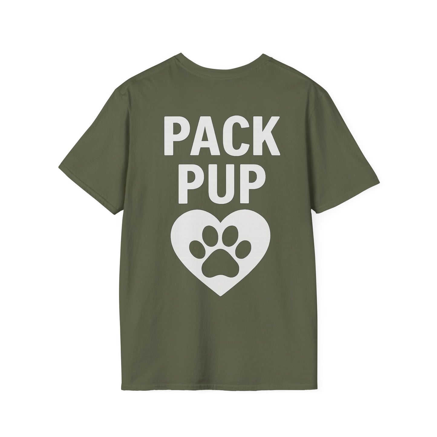 Pack Pup Rescue Shirt – Two Sided Dog Lover Tee – Front Pack Member Logo – Back Pack Pup Design – Gildan 64000 Unisex Fit – Matching Family Rescue Apparel – Older Kids or Teens – Animal Shelter Support – Full Pack Set, Adult Unisex T-Shirt