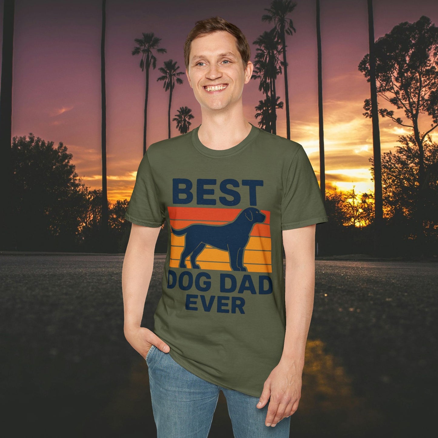 Best Dog Dad Ever T-Shirt | Adult Unisex Softstyle Tee for Dog Lovers, Gift for Father's Day, Pet Owner Apparel, Casual Wear, Animal [...]