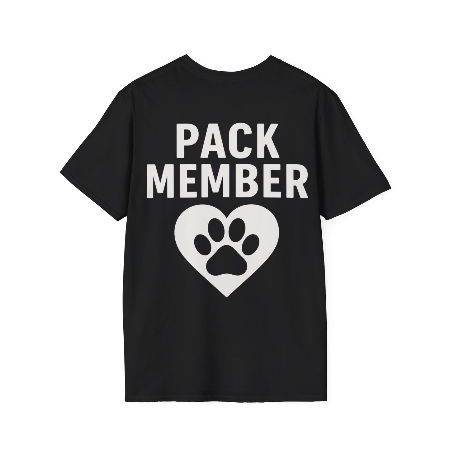 Pack Member Dog Shirt – Two Sided Rescue Tee – Front and Back Pack Member Logo – Black or White Print Options – Matching Family Rescue Apparel – Pitbull Dog Lover Gift – Animal Shelter Support – Adopt Don’t Shop Tee, Adult Unisex T-Shirt