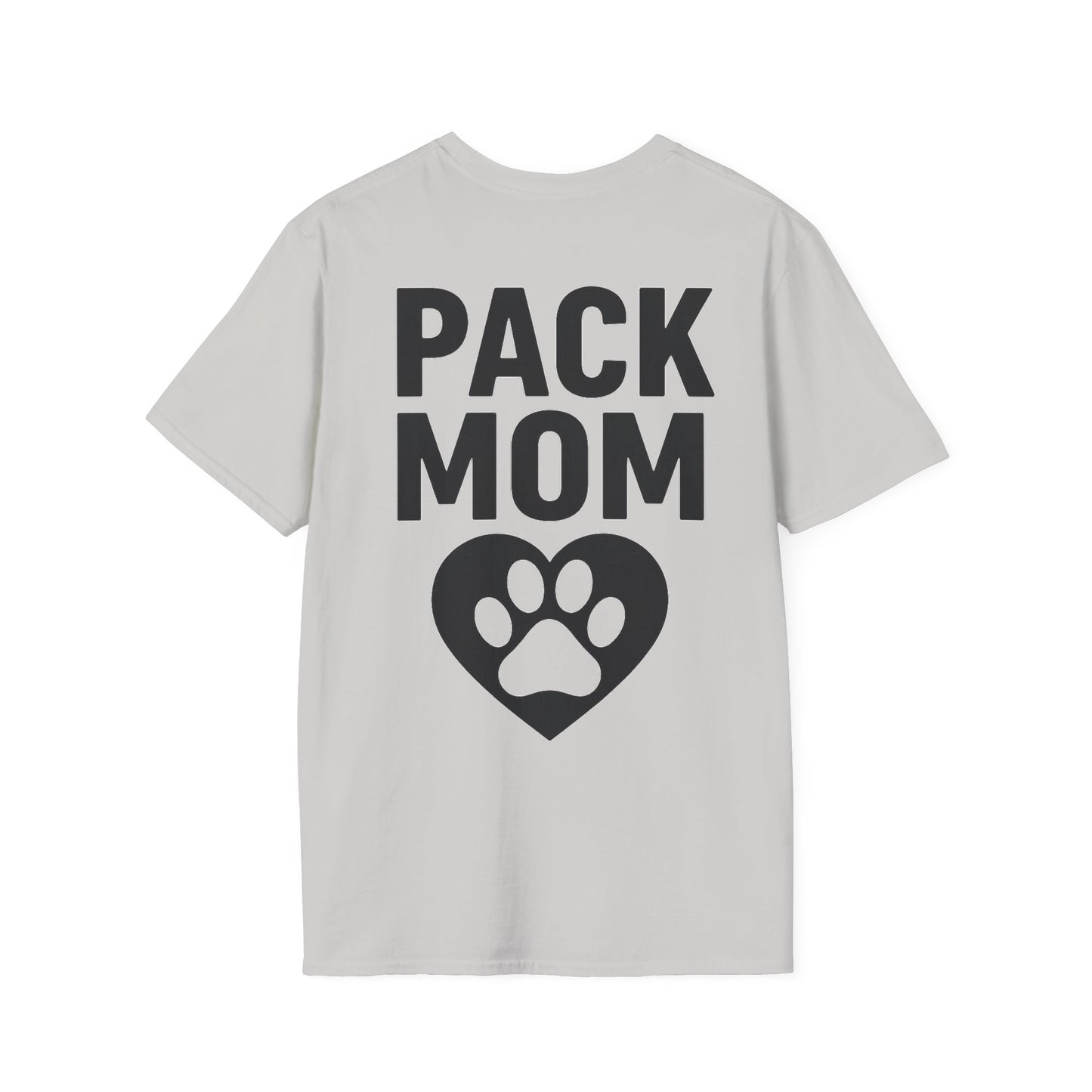 Pack Mom Dog Shirt – Two Sided Rescue Tee for Dog Moms – Front Pack Member Logo – Back Pack Mom Design – Matching Family Rescue Apparel – Animal Shelter Support Gift – Pitbull Rescue Shirt – Join the Pack Tee, Adult Unisex T-Shirt