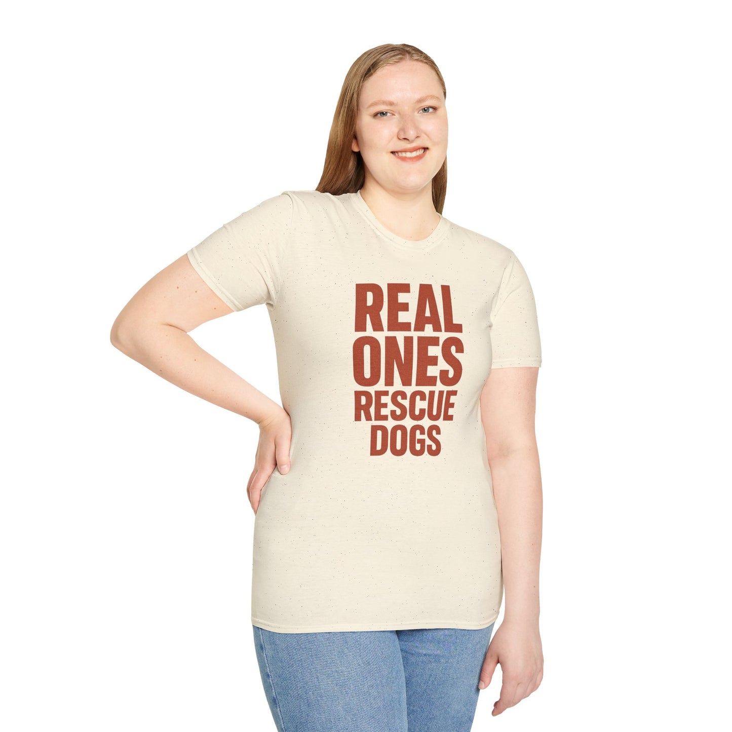 Real Ones Rescue Dogs T-Shirt – Bold Statement Tee for Dog Lovers, Animal Advocates & Rescue Supporters