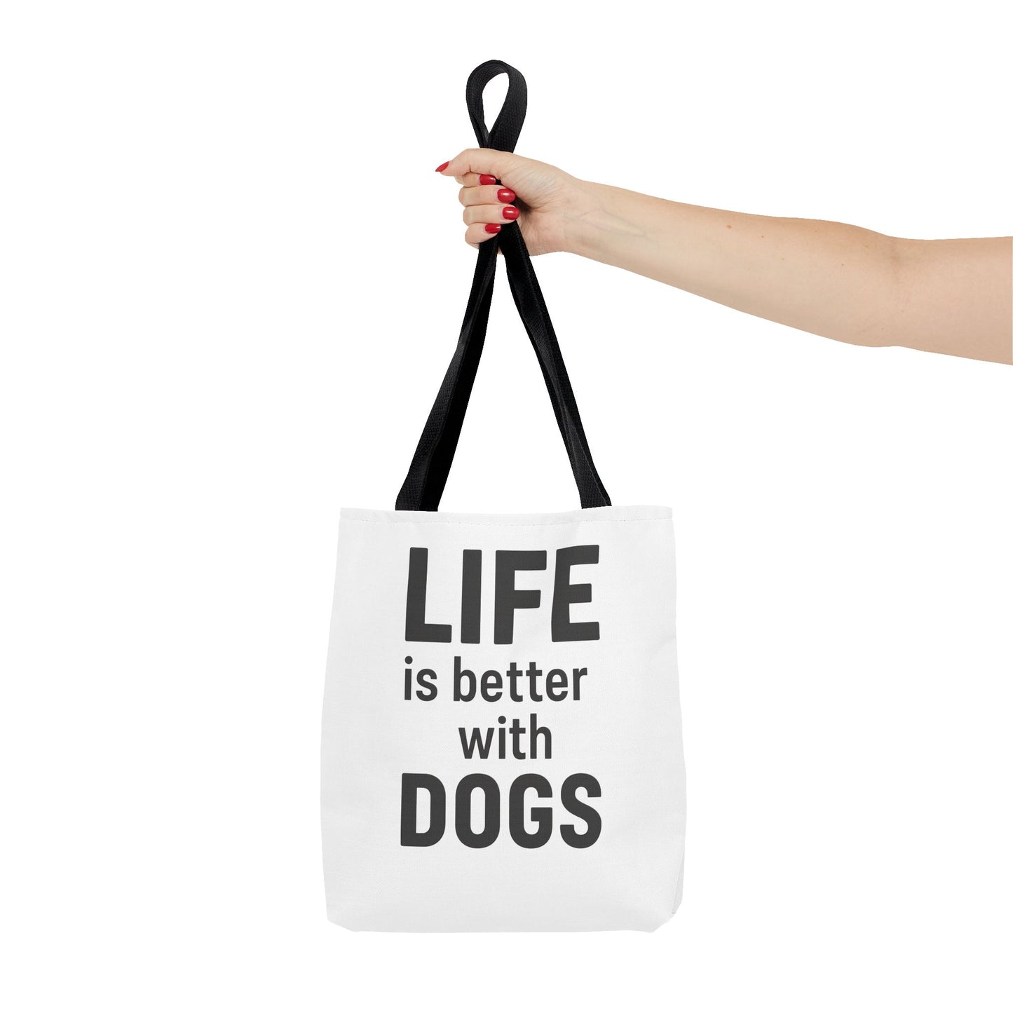 "Life is Better with Dogs" Dog Lovers Tote Bag - Stylish Canvas Bag, Pet Owner Gift, Dog Mom Tote, Eco-Friendly Reusable Bag