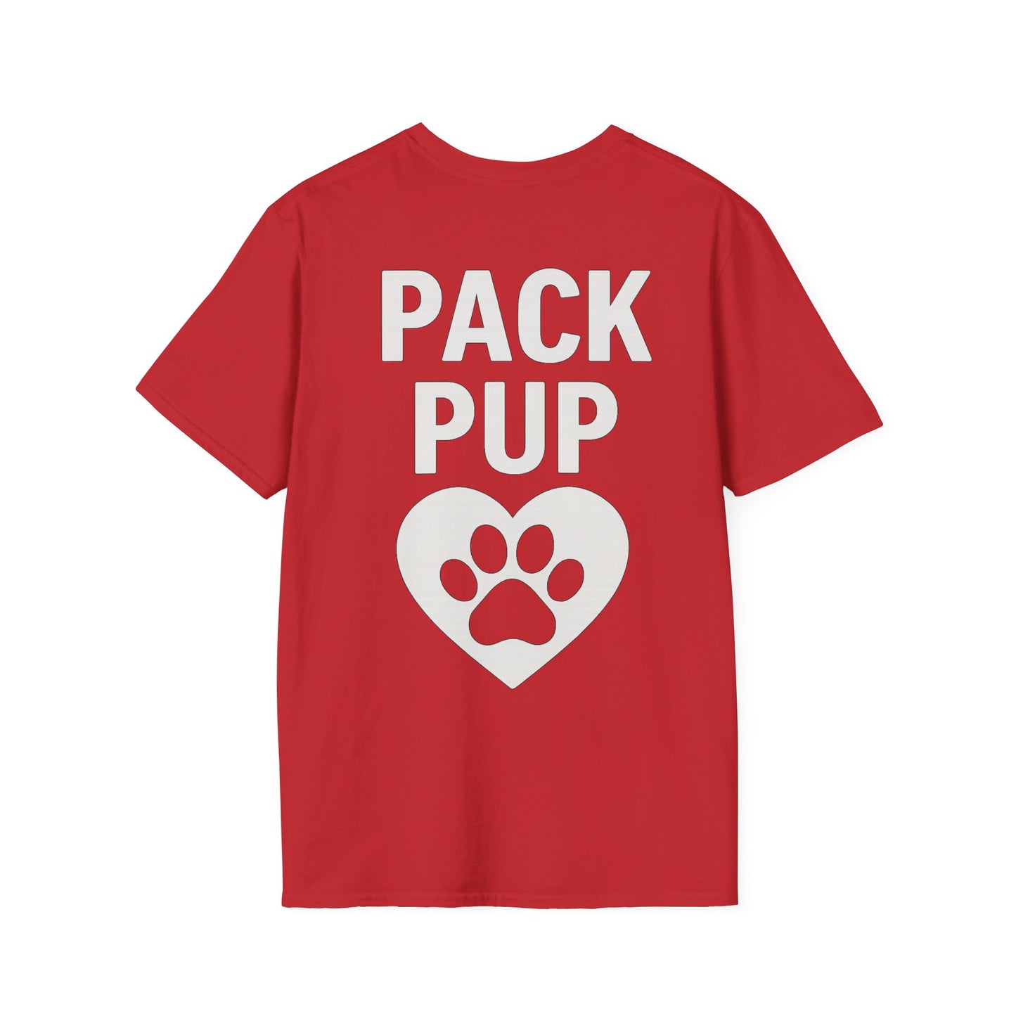 Pack Pup Rescue Shirt – Two Sided Dog Lover Tee – Front Pack Member Logo – Back Pack Pup Design – Gildan 64000 Unisex Fit – Matching Family Rescue Apparel – Older Kids or Teens – Animal Shelter Support – Full Pack Set, Adult Unisex T-Shirt