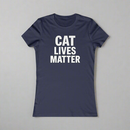 Women’s Cat Lives Matter T-t-shirt - Cute Cat Lover Shirt, Gift for Cat Owners, Pet Mom Top, Casual Everyday Wear, Animal Rights Apparel, Adult Unisex T-Shirt