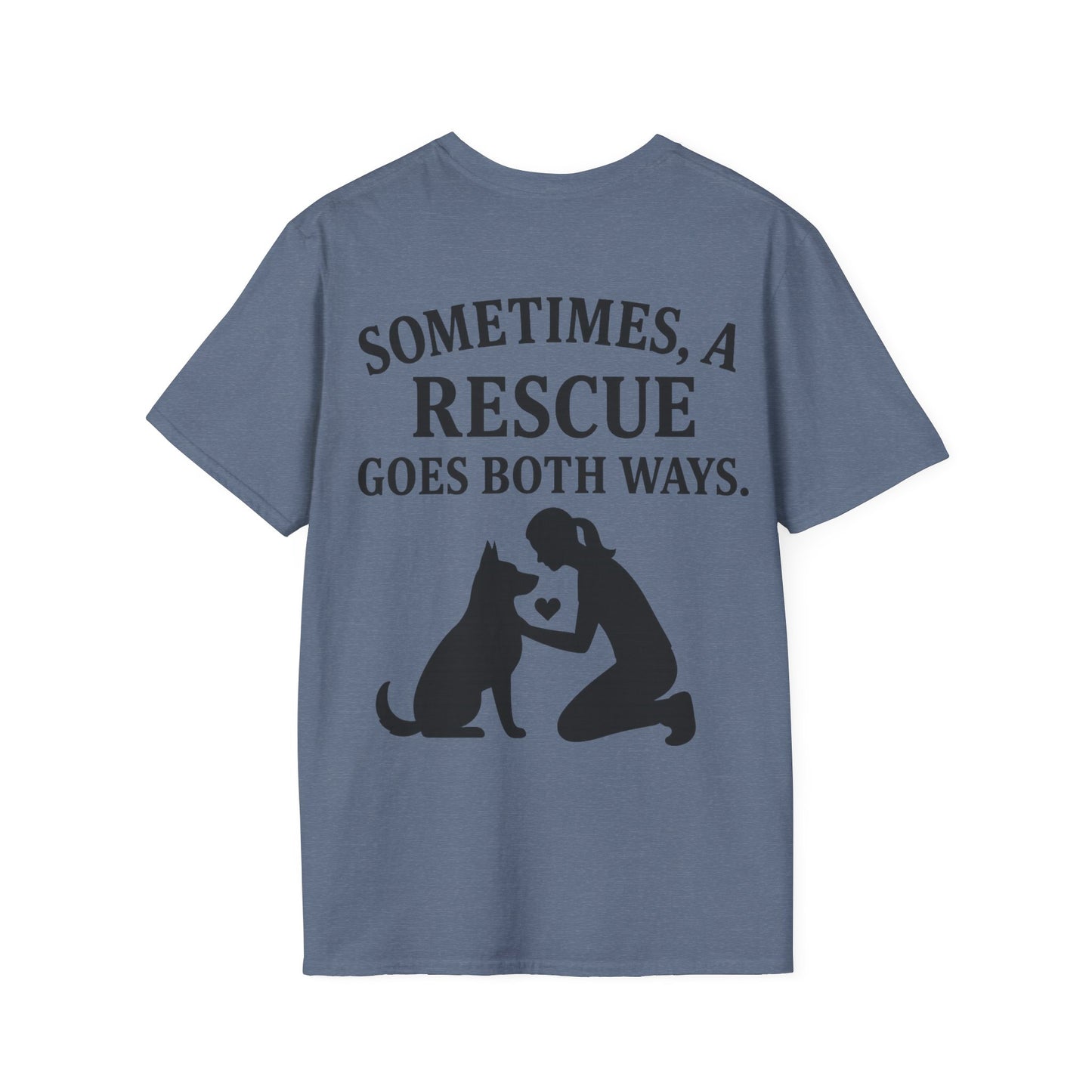 Sometimes a Rescue Goes Both Ways Shirt – Dog Rescue T-Shirt for Women & Men – Animal Adoption Gift – Emotional Pet Lover Tee, Adult Unisex T-Shirt