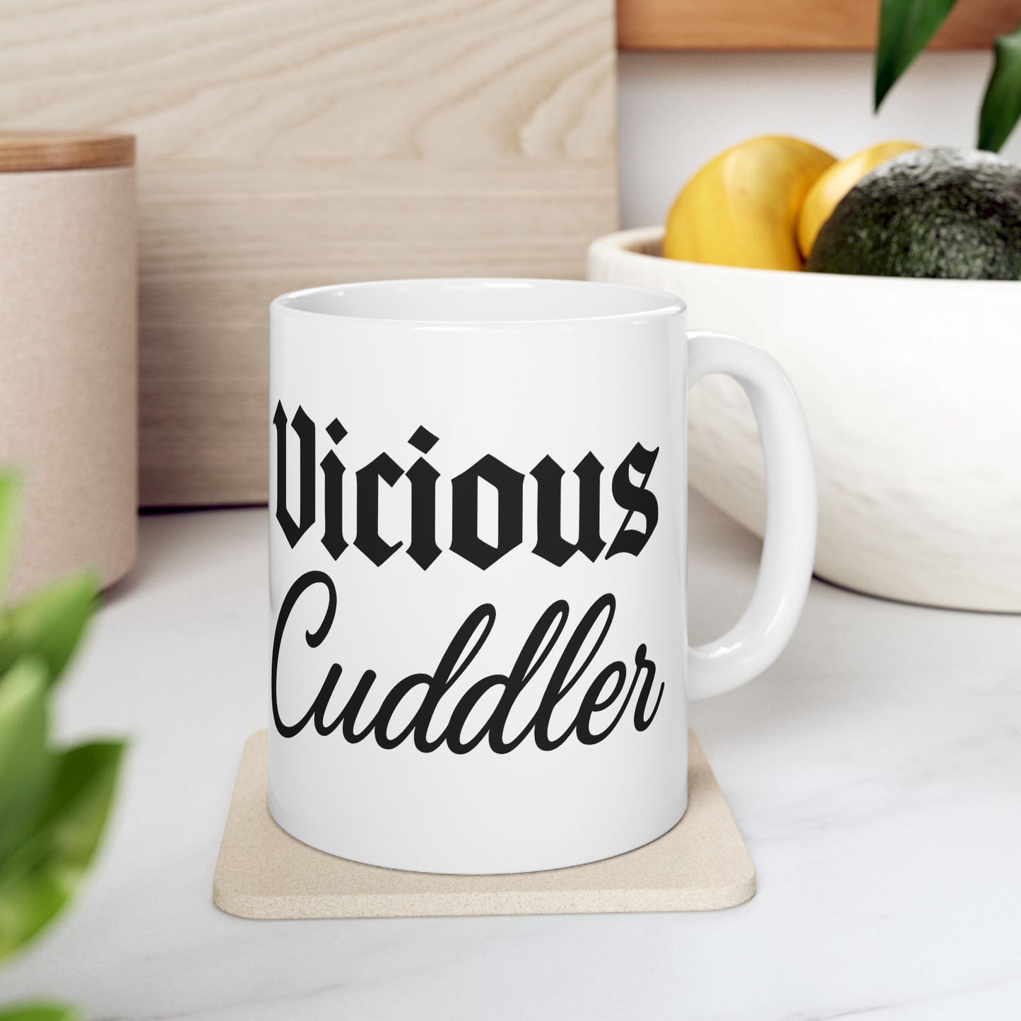 Vicious Cuddler Ceramic Mug - Unique Coffee Cup for Pet Lovers, Cute Gift for Birthdays and Holidays, Funny Drinking Mug, Adult Unisex T-Shirt
