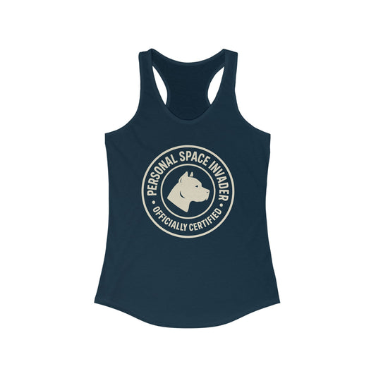 Personal Space Invader Funny Dog Lover Racerback Tank, Personal Space Invader Tank, Gym Top, Pet Lover Gift, Summer Activewear, Dog Mom Shirt, Adult Unisex T-Shirt