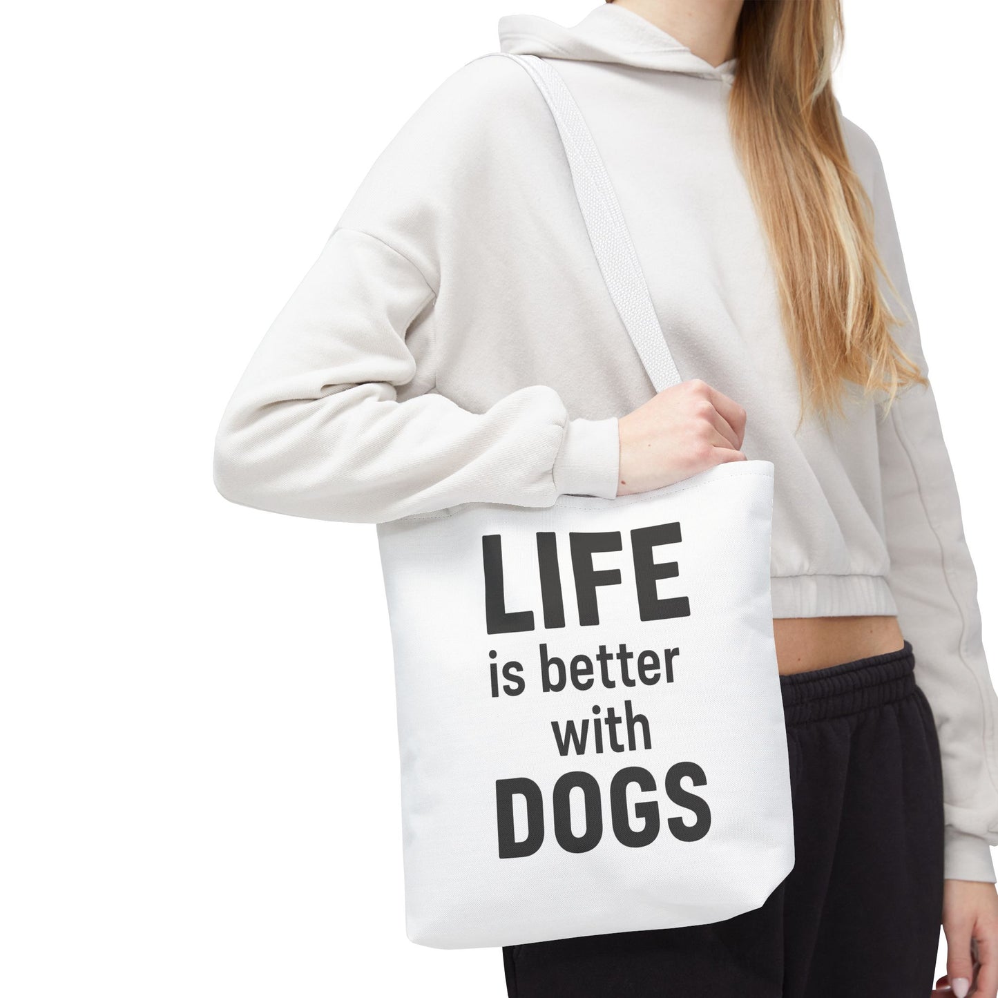 "Life is Better with Dogs" Dog Lovers Tote Bag - Stylish Canvas Bag, Pet Owner Gift, Dog Mom Tote, Eco-Friendly Reusable Bag